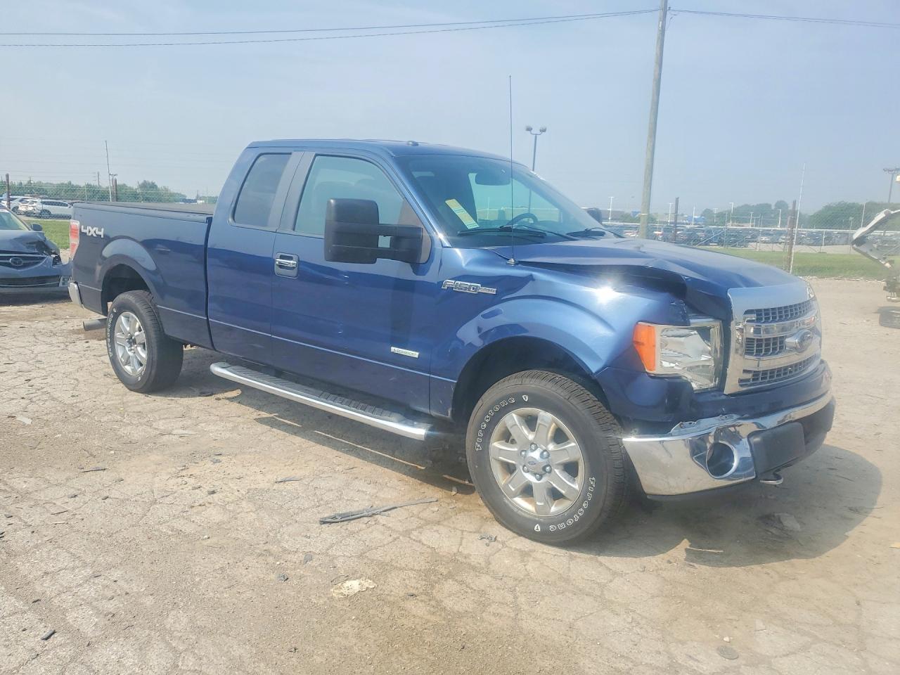 2013 Ford F150 Super Cab Blue vin: 1FTFX1ET2DFD66608