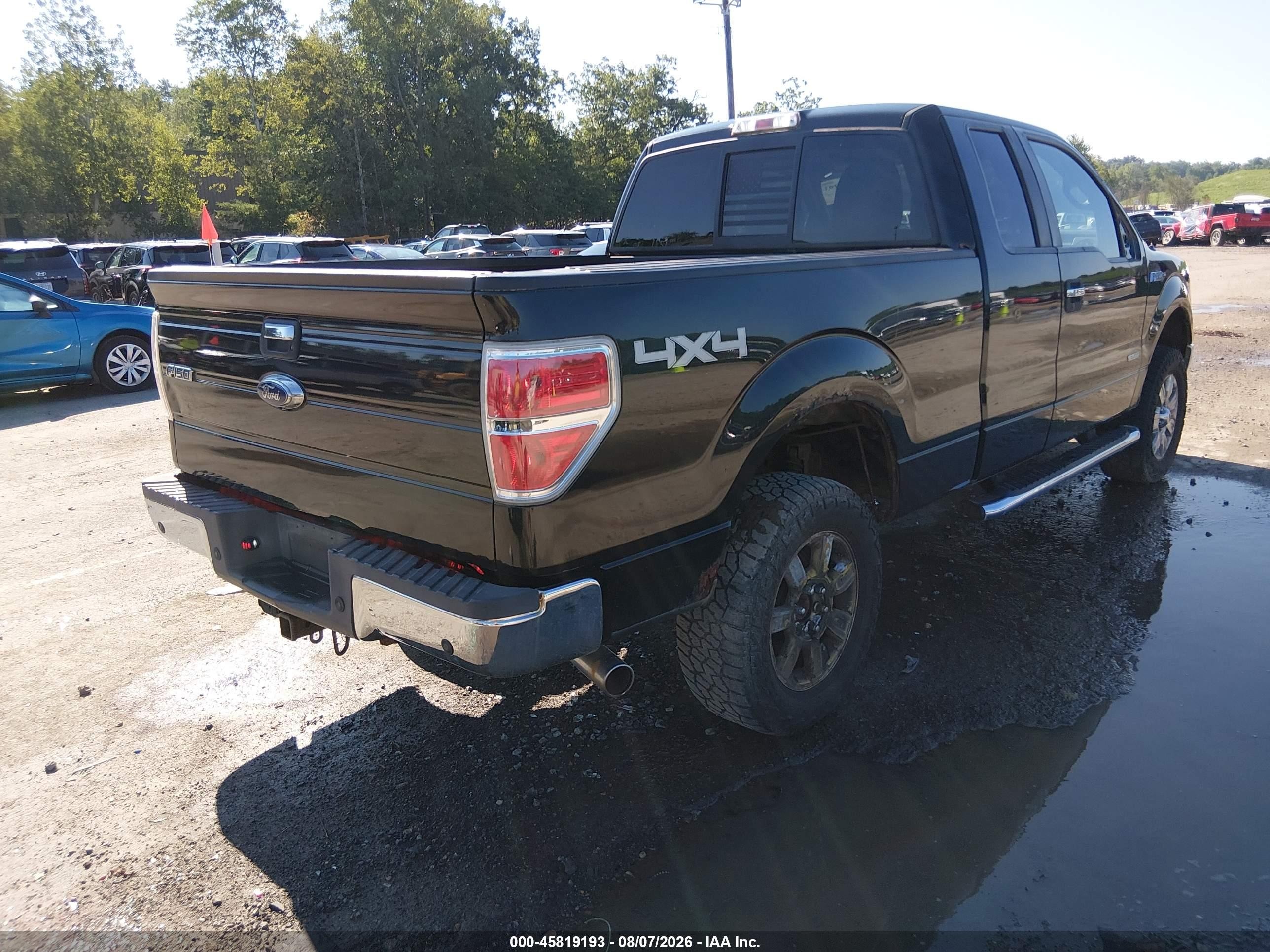 2012 Ford F-150 Xlt Black vin: 1FTFX1ET3CFB39197