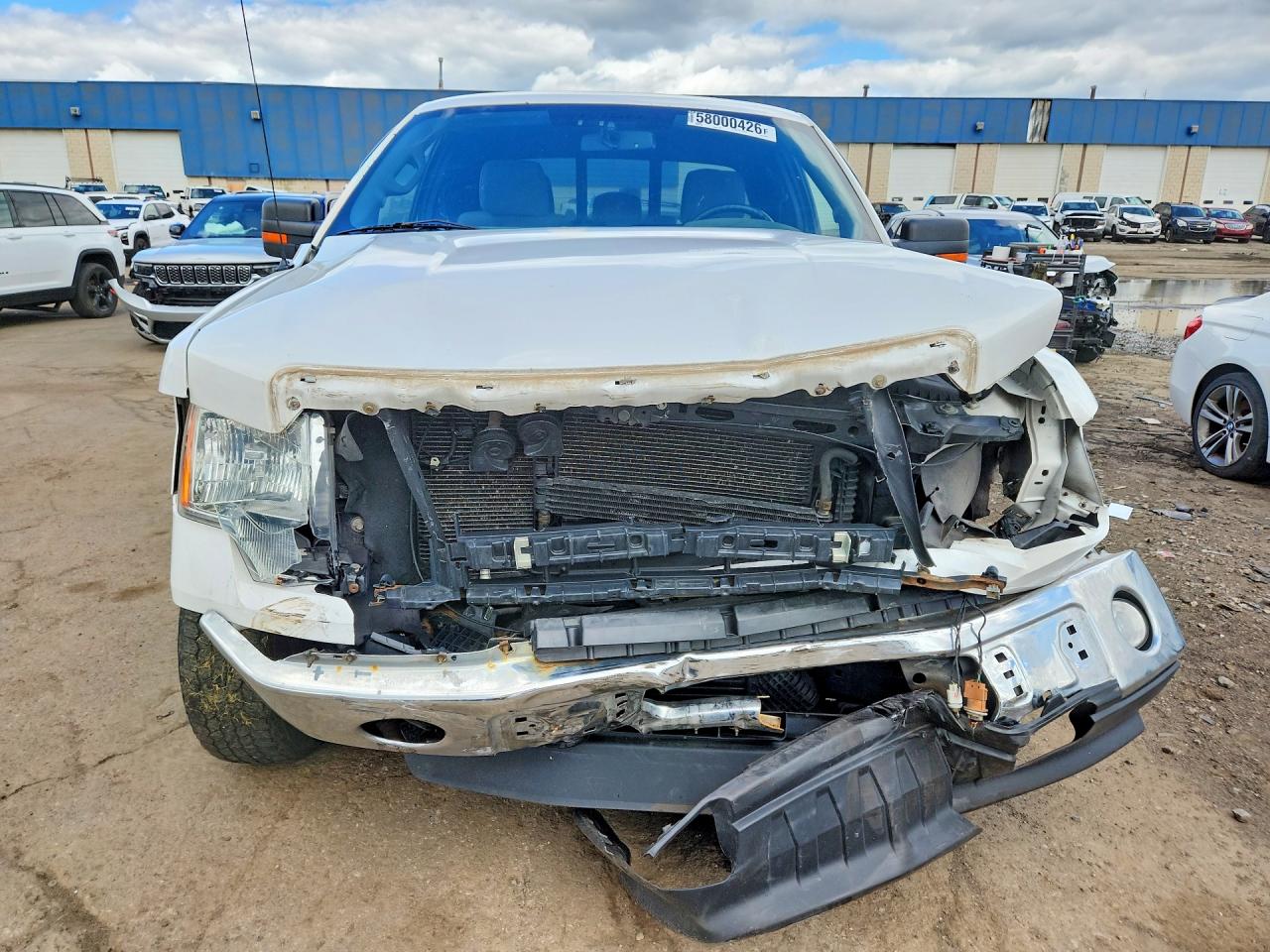 2012 Ford F150 Super Cab White vin: 1FTFX1ET3CFC90945