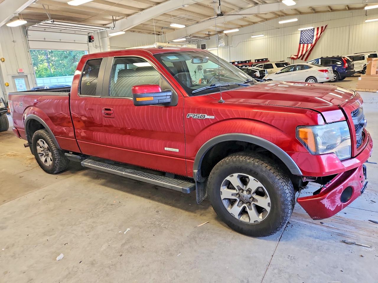 2013 Ford F150 Super Cab Red vin: 1FTFX1ET3DKD60758