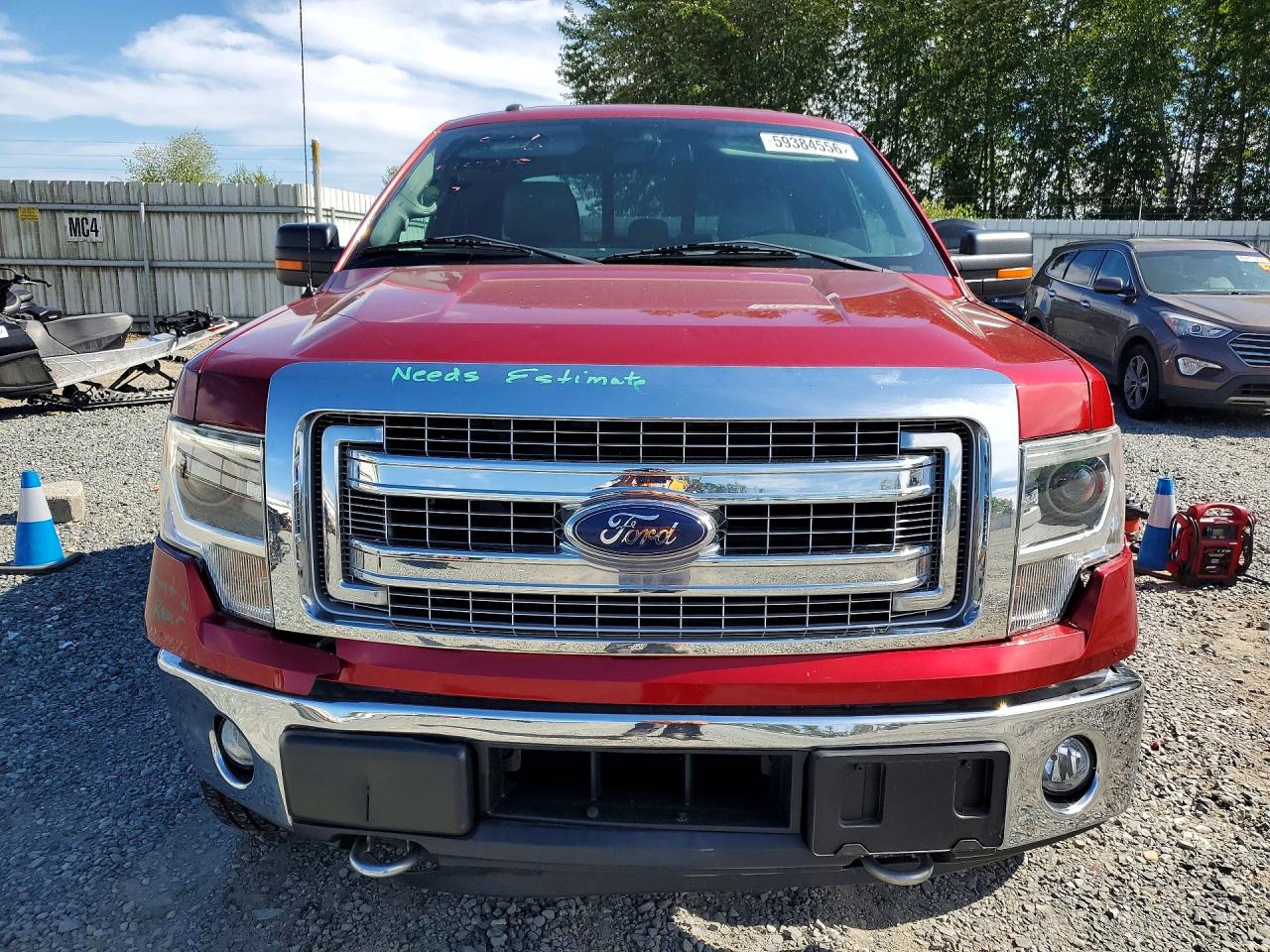 2014 Ford F150 Super Cab Red vin: 1FTFX1ET3EKG57918
