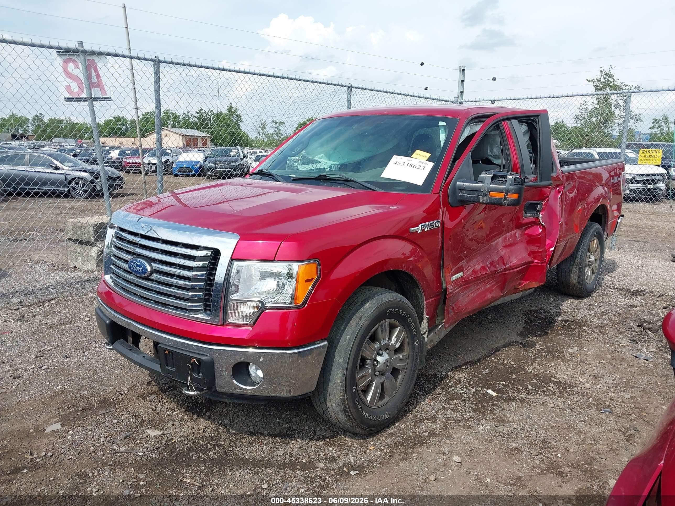 2012 Ford F-150 Xlt Red vin: 1FTFX1ET4CFA84629