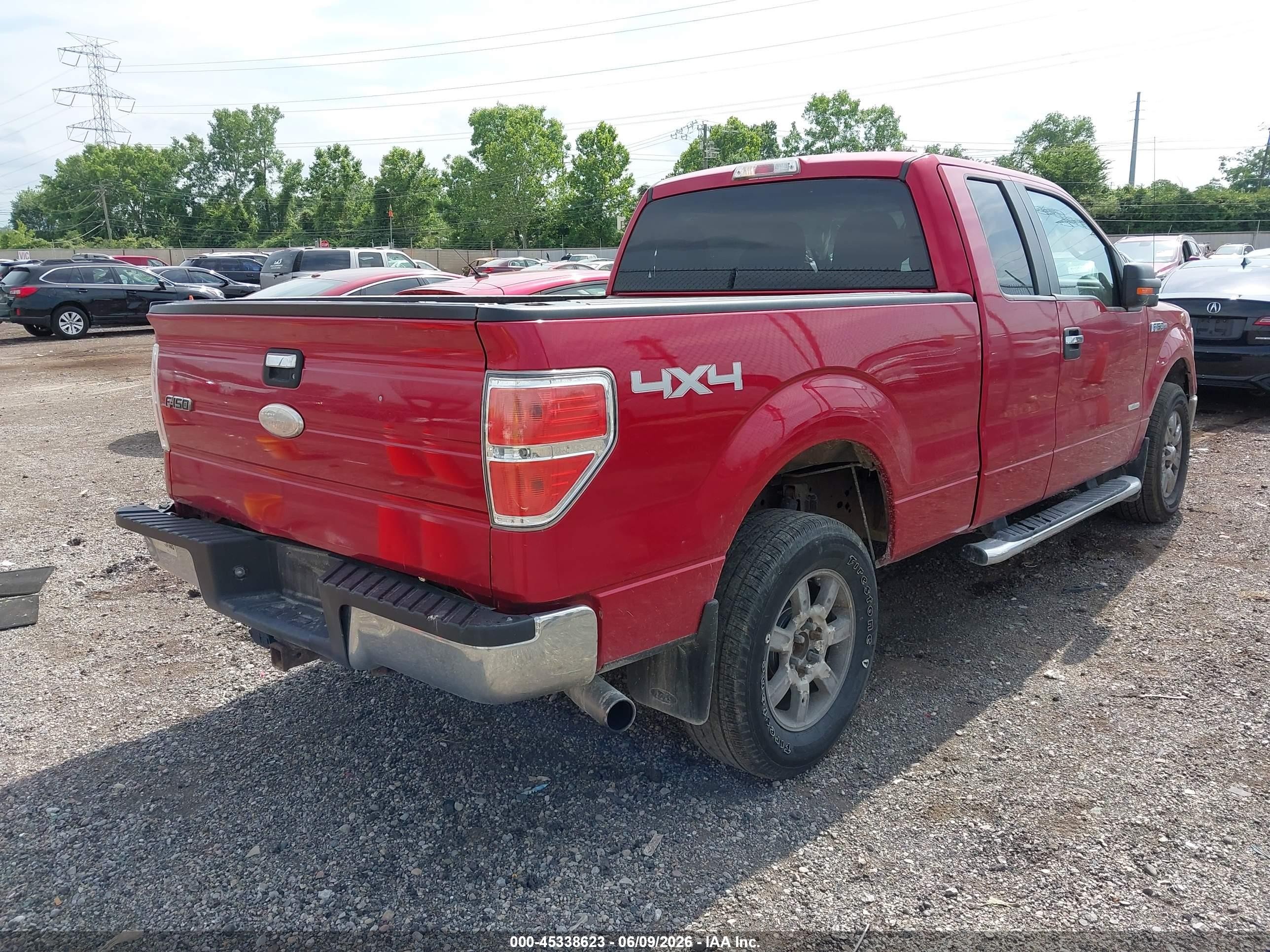 2012 Ford F-150 Xlt Red vin: 1FTFX1ET4CFA84629