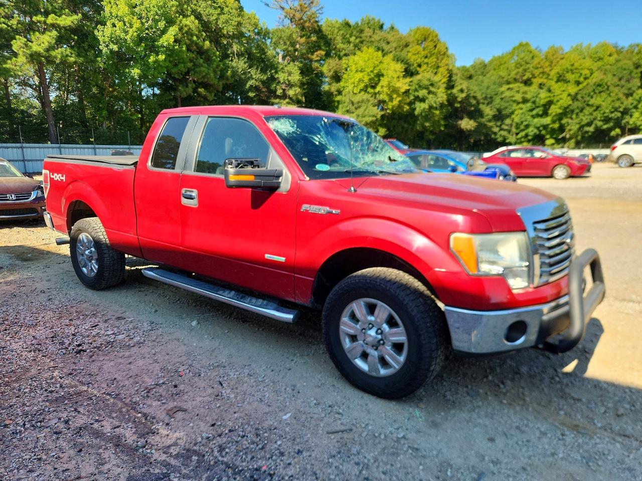 2012 Ford F150 Super Cab Red vin: 1FTFX1ET4CFB91020