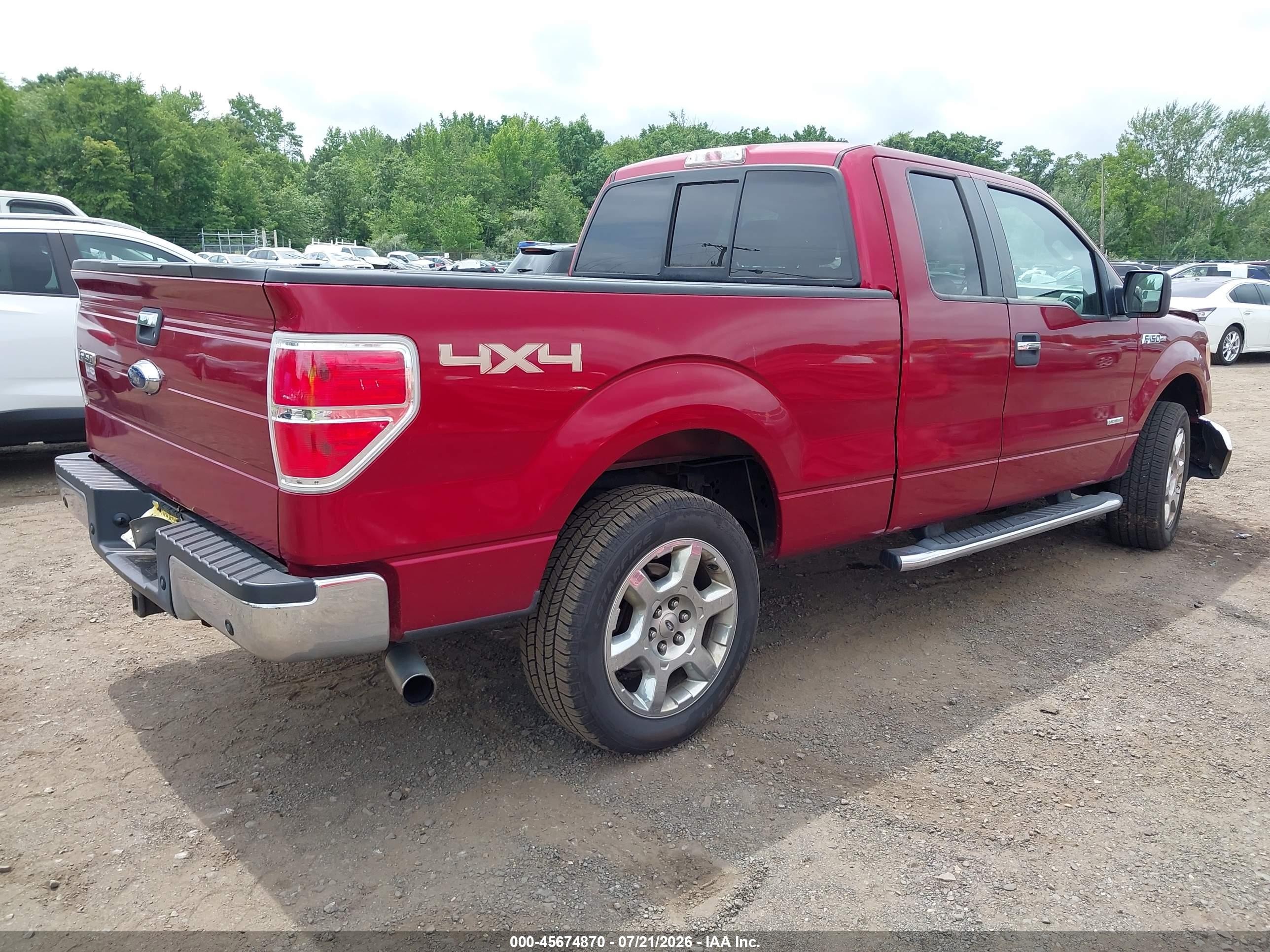 2013 Ford F-150 Xlt Red vin: 1FTFX1ET4DFC16208