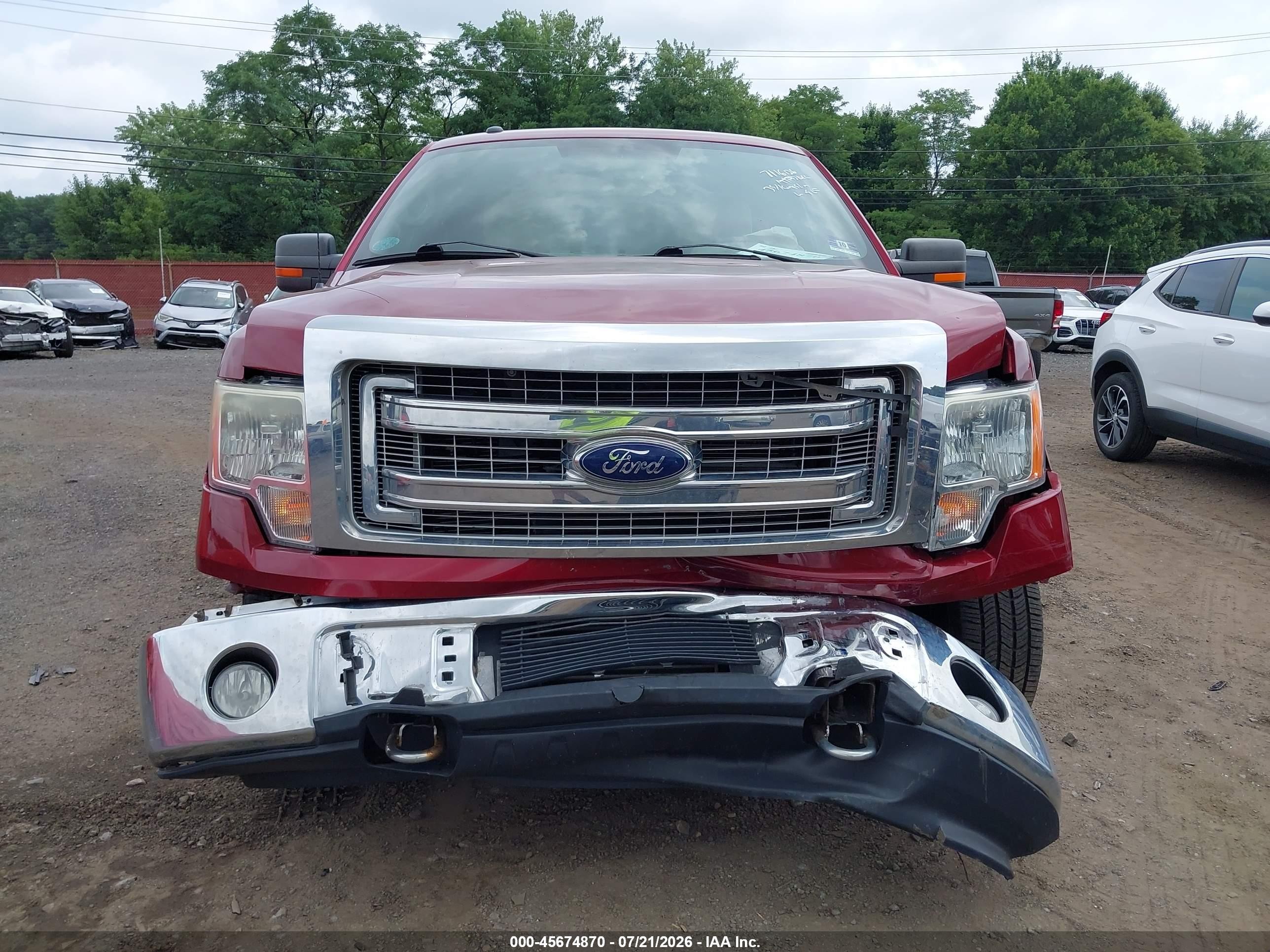 2013 Ford F-150 Xlt Red vin: 1FTFX1ET4DFC16208
