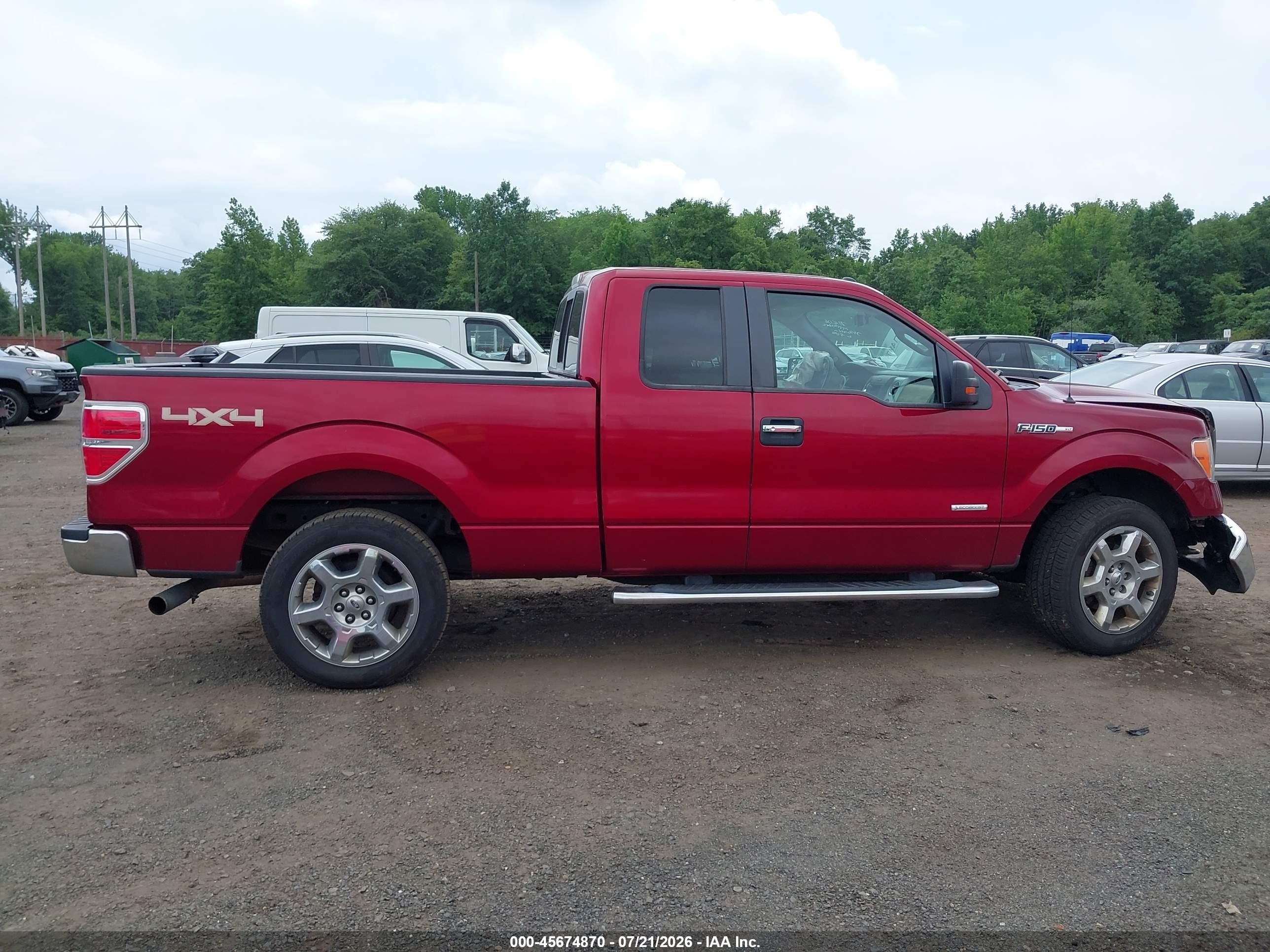 2013 Ford F-150 Xlt Red vin: 1FTFX1ET4DFC16208