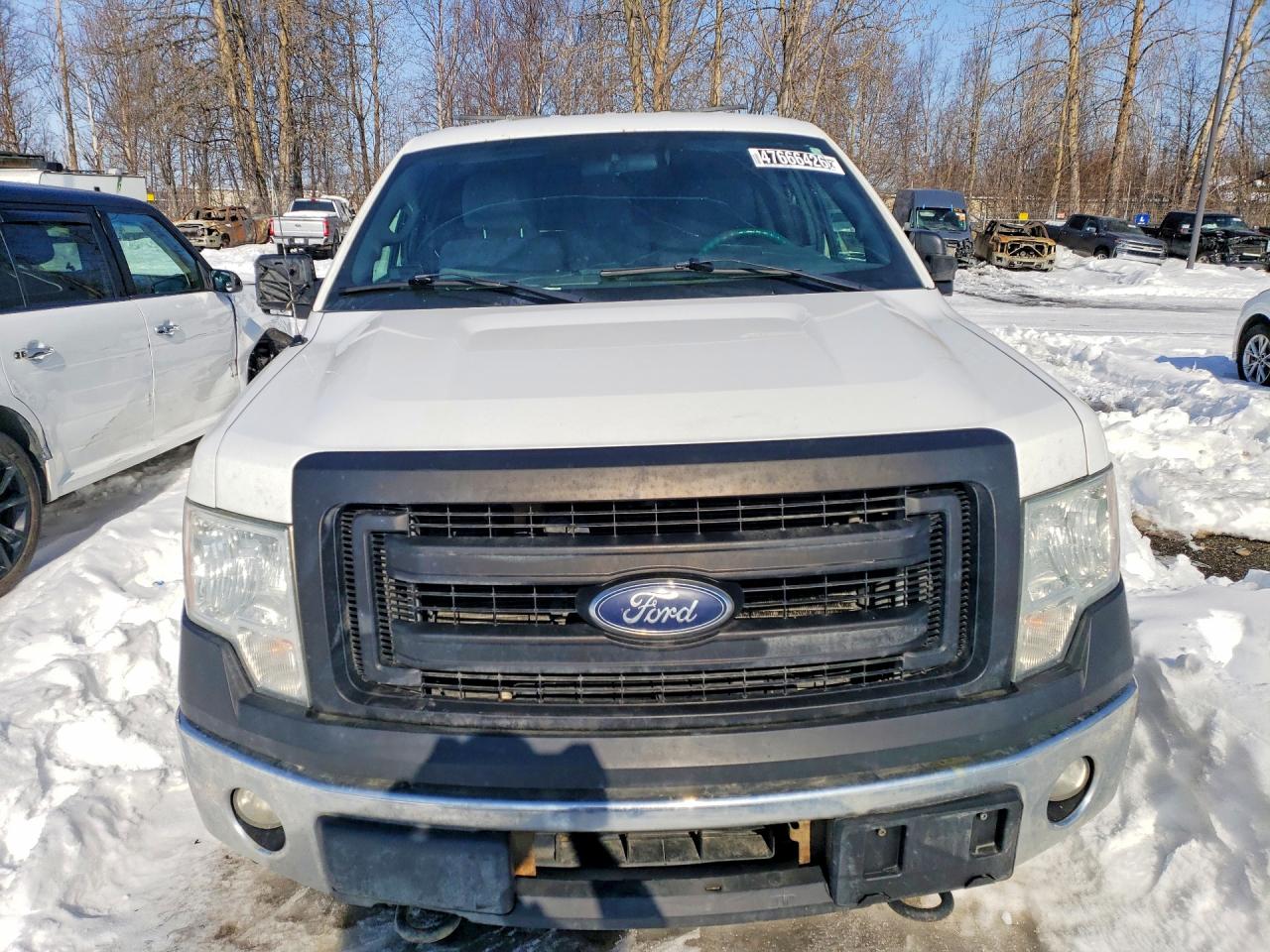 2013 Ford F150 Super Cab White vin: 1FTFX1ET5DFB83736
