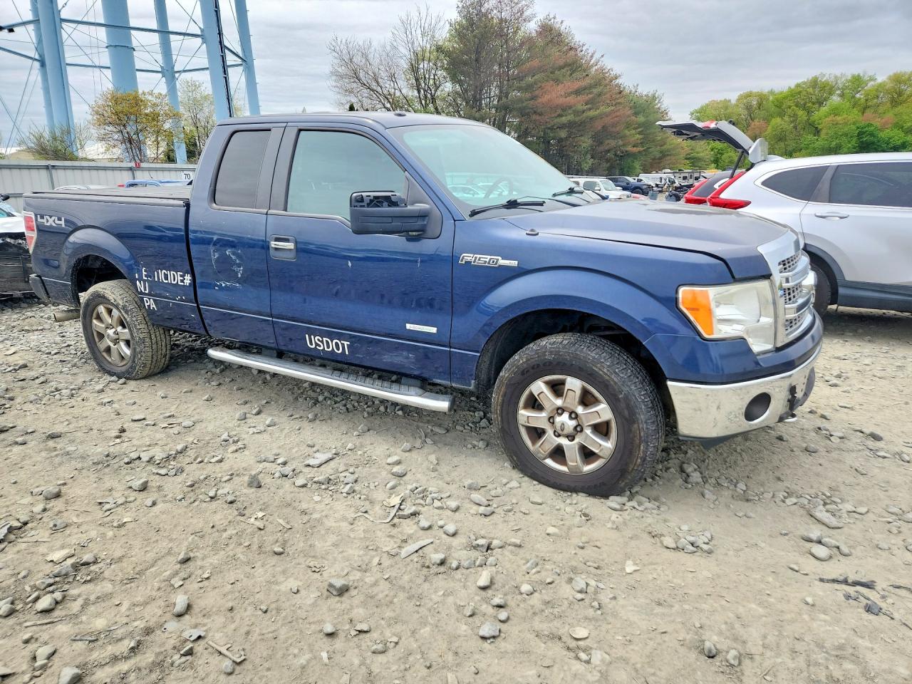 2013 Ford F150 Super Cab Синий vin: 1FTFX1ET5DFD01607