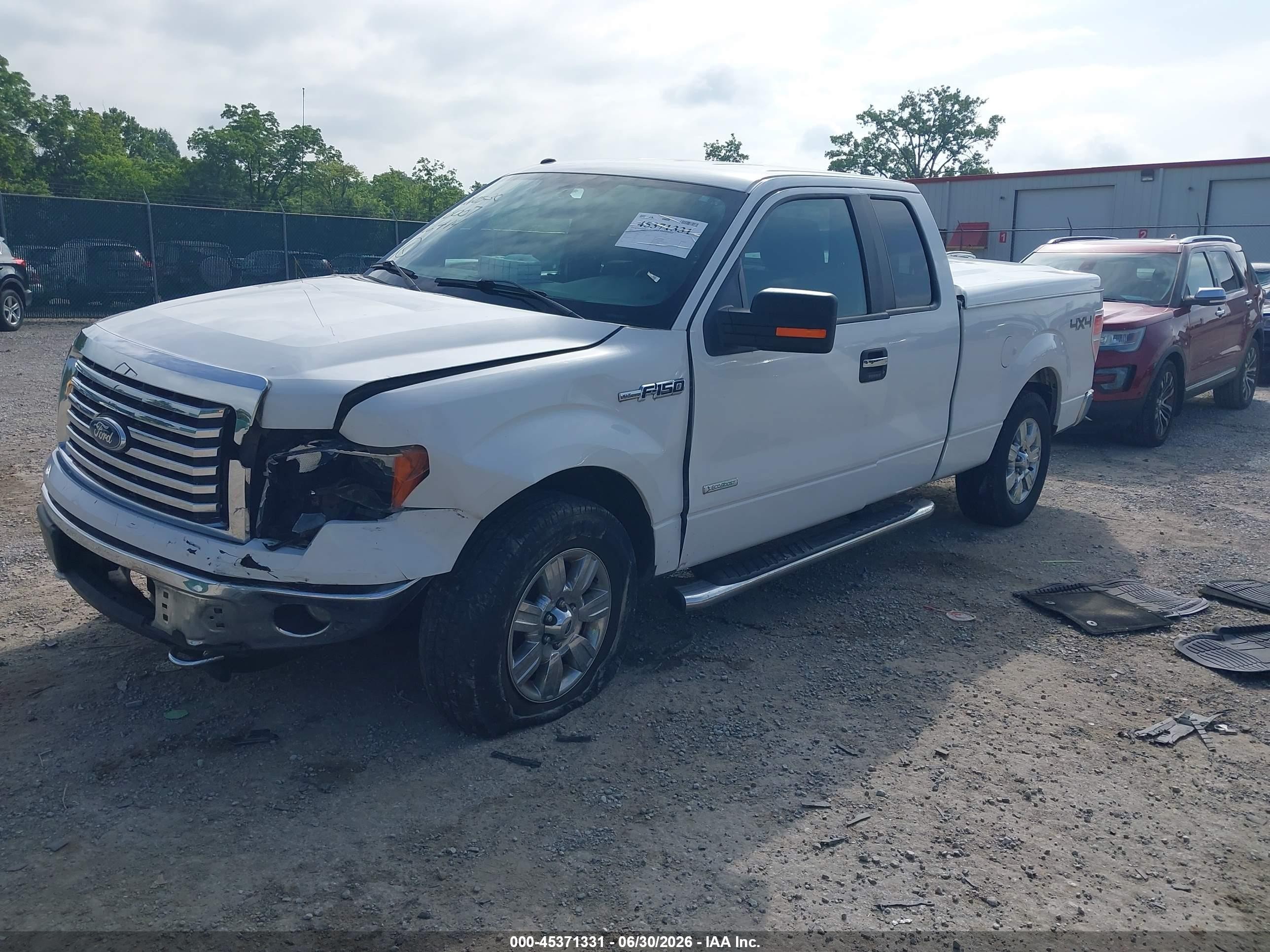 2011 Ford F-150 Xlt White vin: 1FTFX1ET6BFC26414