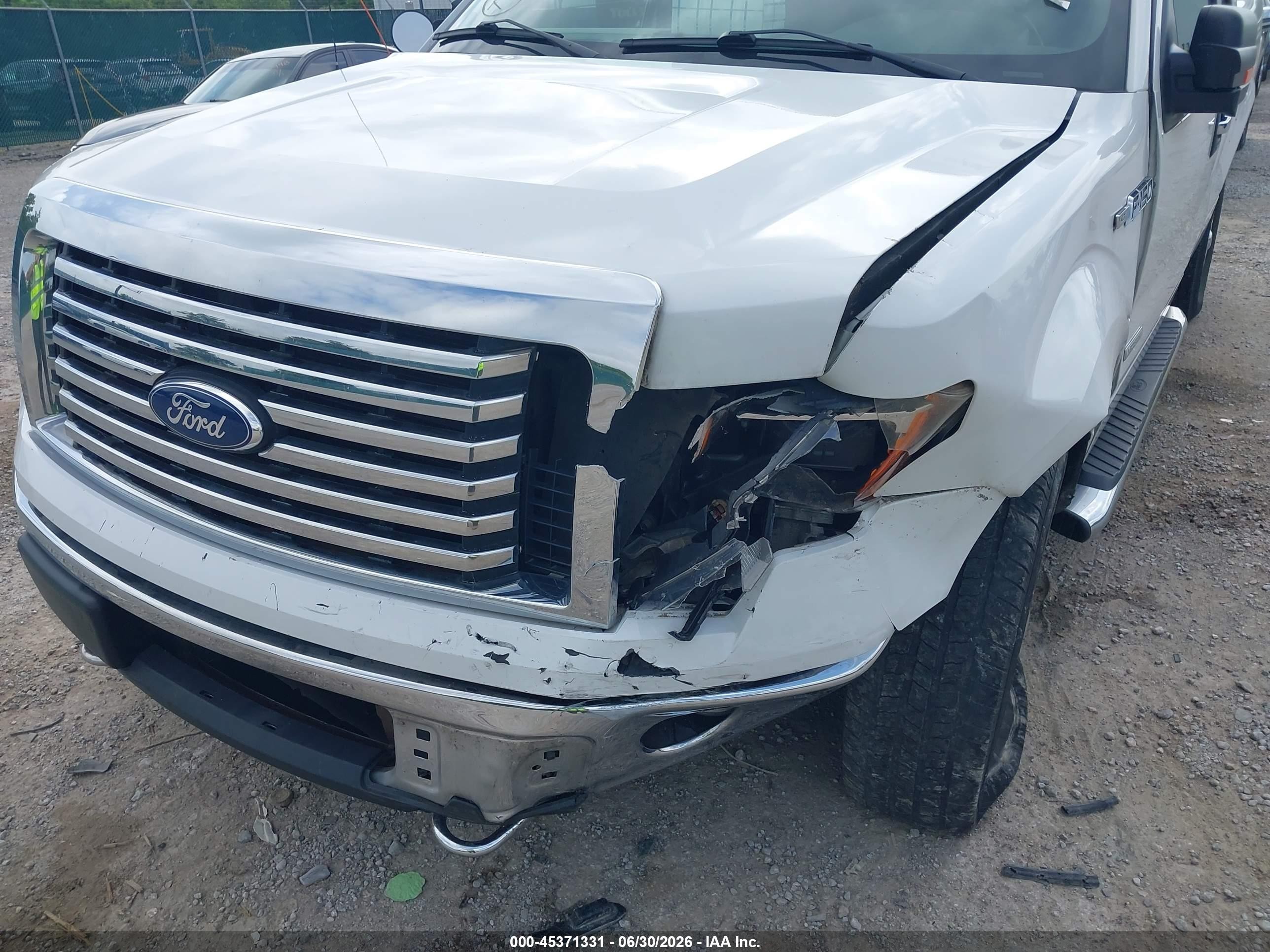 2011 Ford F-150 Xlt White vin: 1FTFX1ET6BFC26414