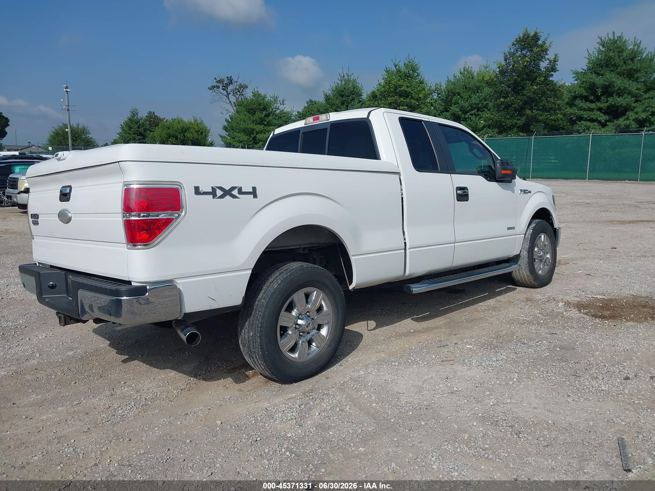 2011 Ford F-150 Xlt White vin: 1FTFX1ET6BFC26414