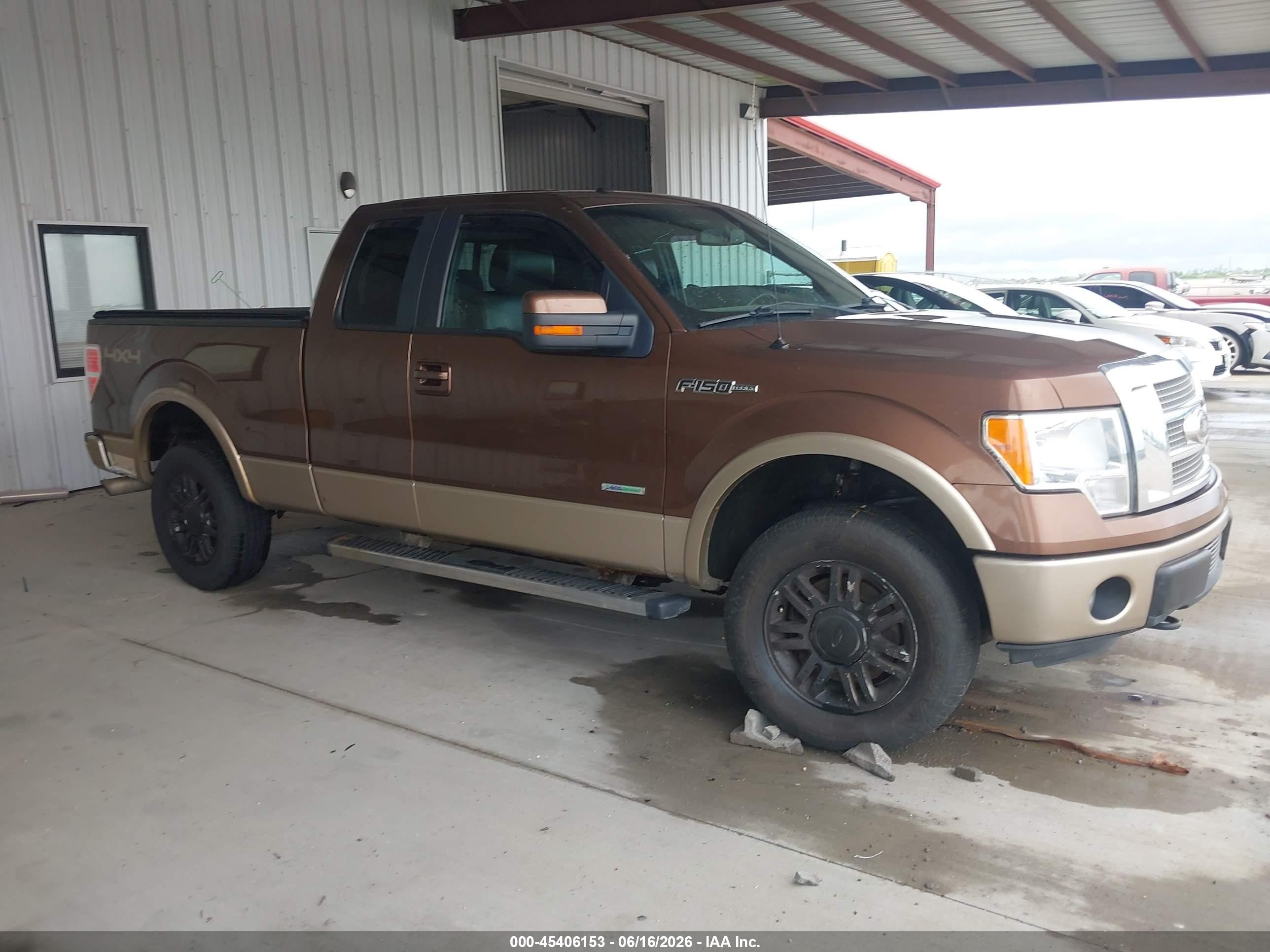 2012 Ford F-150 Lariat Brown vin: 1FTFX1ET6CFA98435
