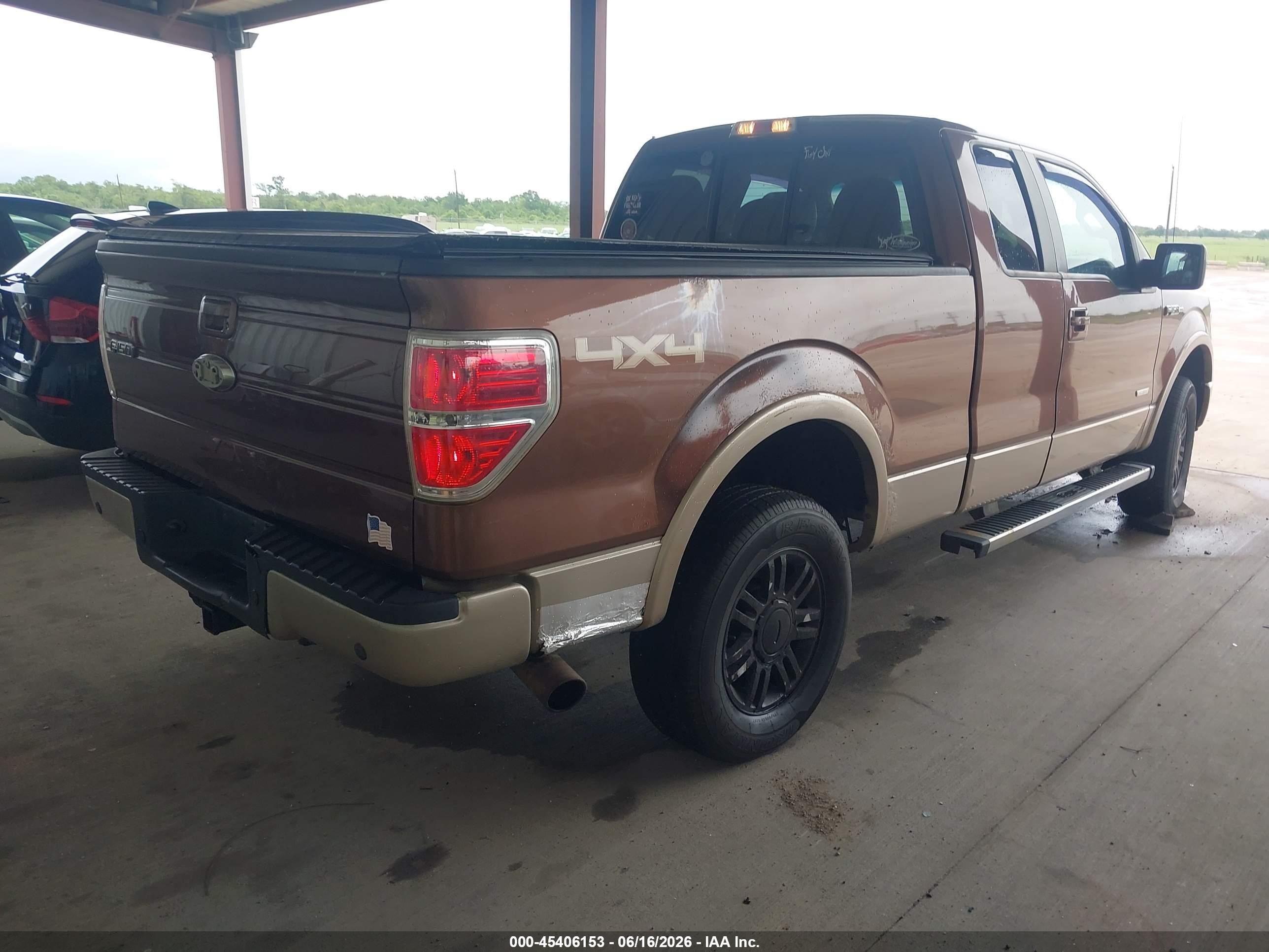 2012 Ford F-150 Lariat Brown vin: 1FTFX1ET6CFA98435