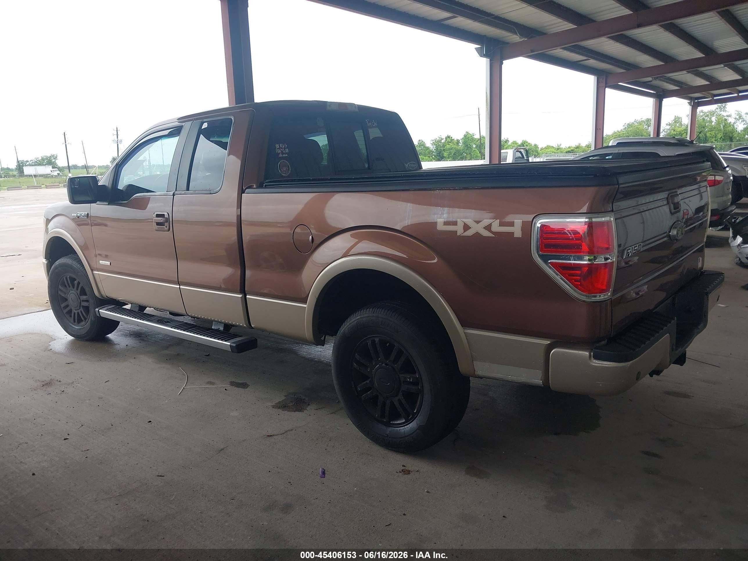 2012 Ford F-150 Lariat Brown vin: 1FTFX1ET6CFA98435