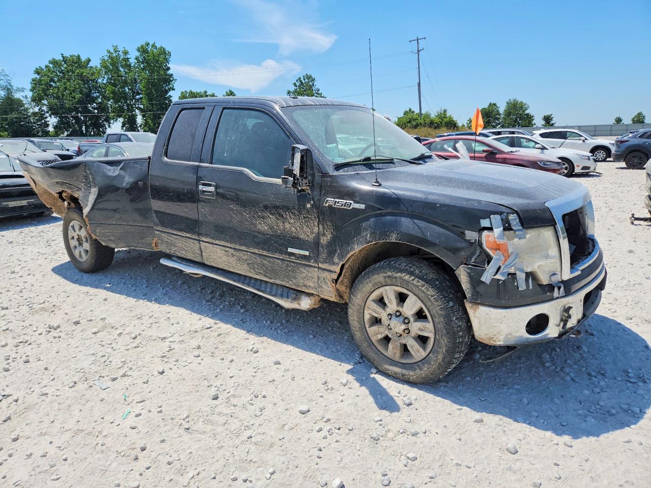 2012 Ford F150 Super Cab Black vin: 1FTFX1ET6CKD93865