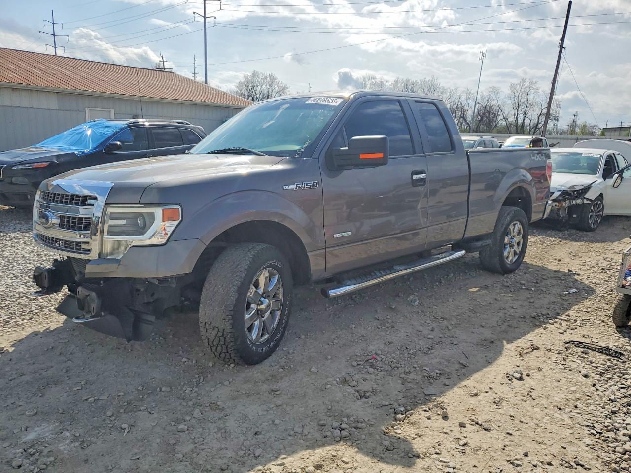 2014 Ford F150 Super Cab Gray vin: 1FTFX1ET6EFB68373
