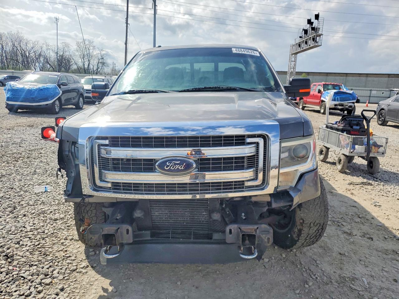 2014 Ford F150 Super Cab Gray vin: 1FTFX1ET6EFB68373