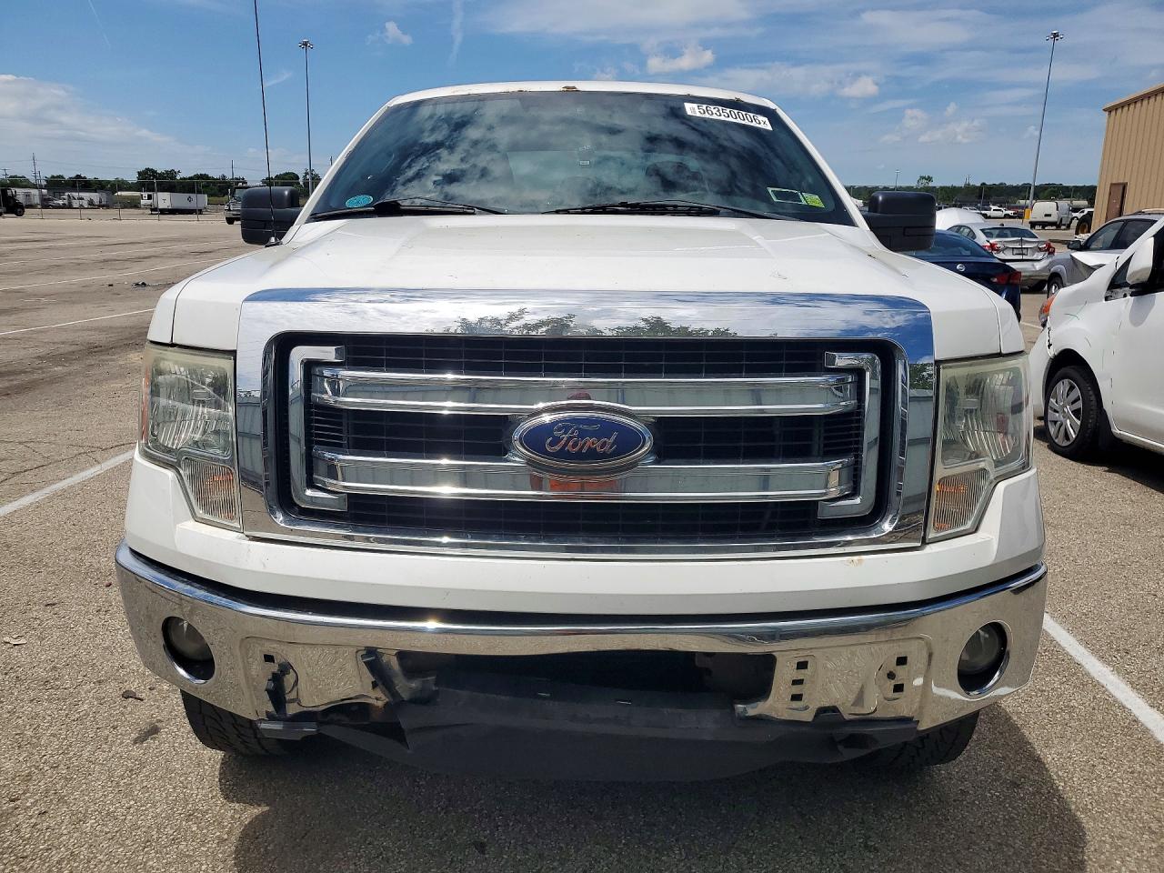 2013 Ford F150 Super Cab White vin: 1FTFX1ET7DFB31394