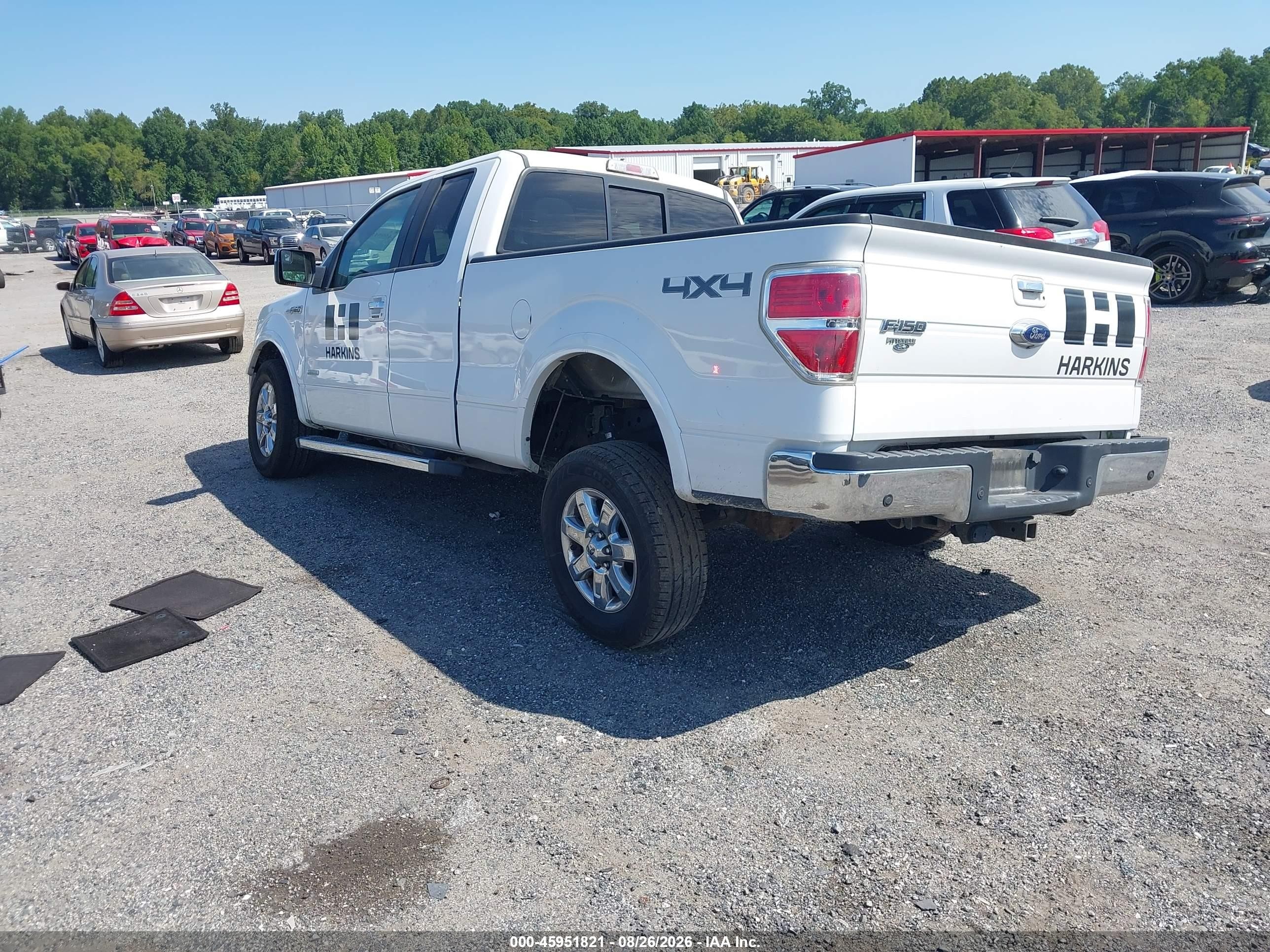 2014 Ford F-150 Lariat White vin: 1FTFX1ET7EFB67619