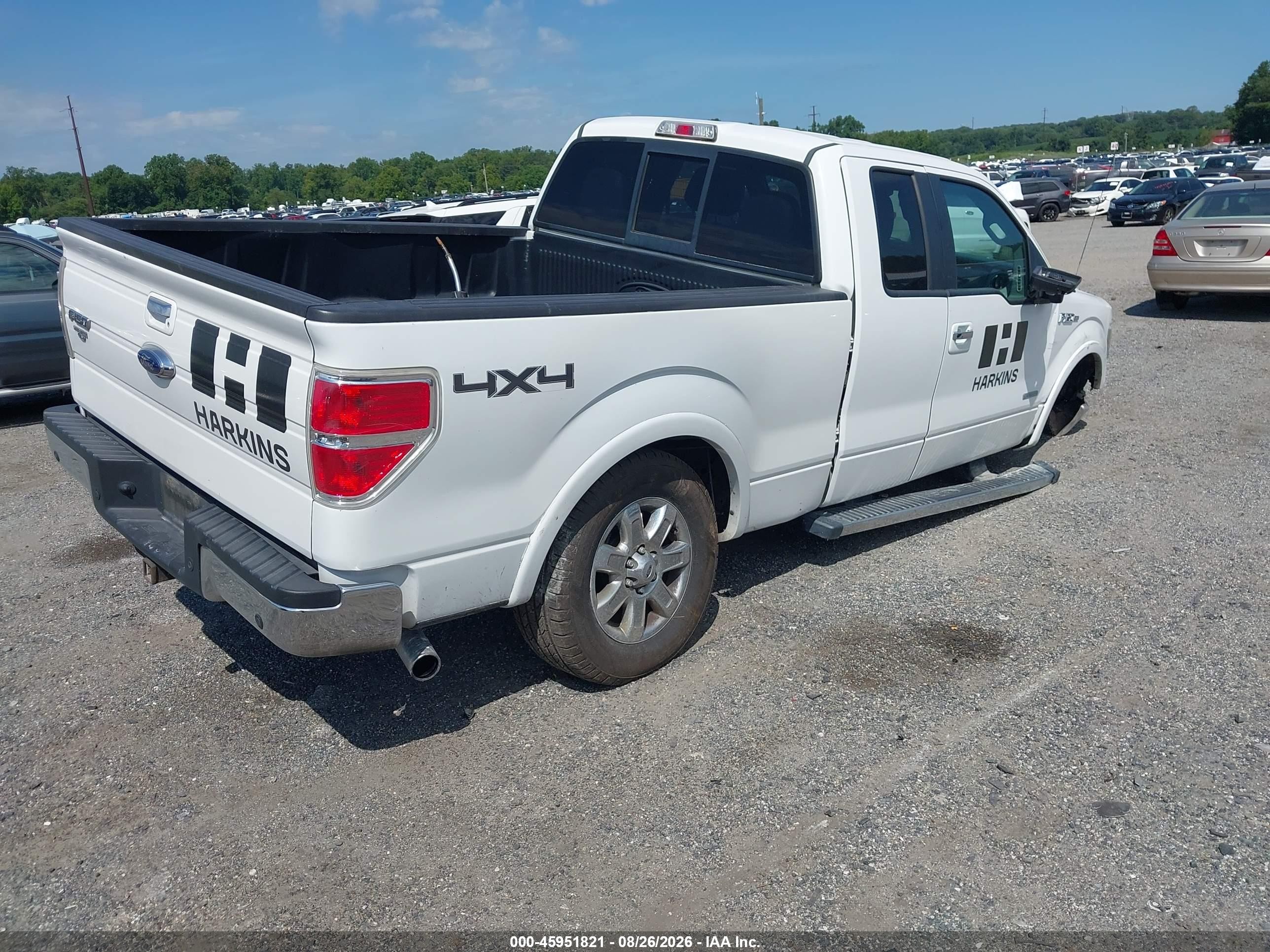 2014 Ford F-150 Lariat White vin: 1FTFX1ET7EFB67619