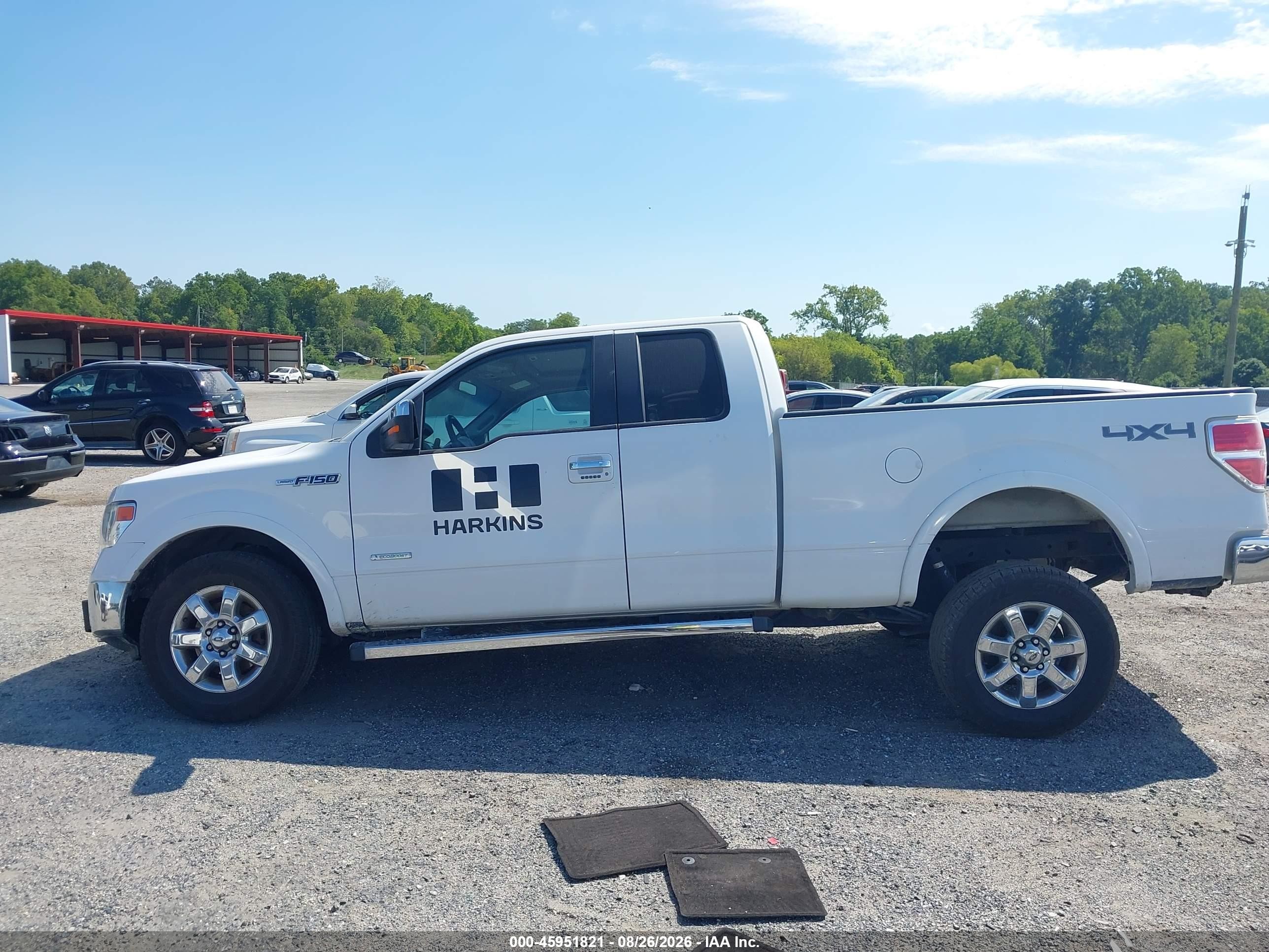 2014 Ford F-150 Lariat White vin: 1FTFX1ET7EFB67619