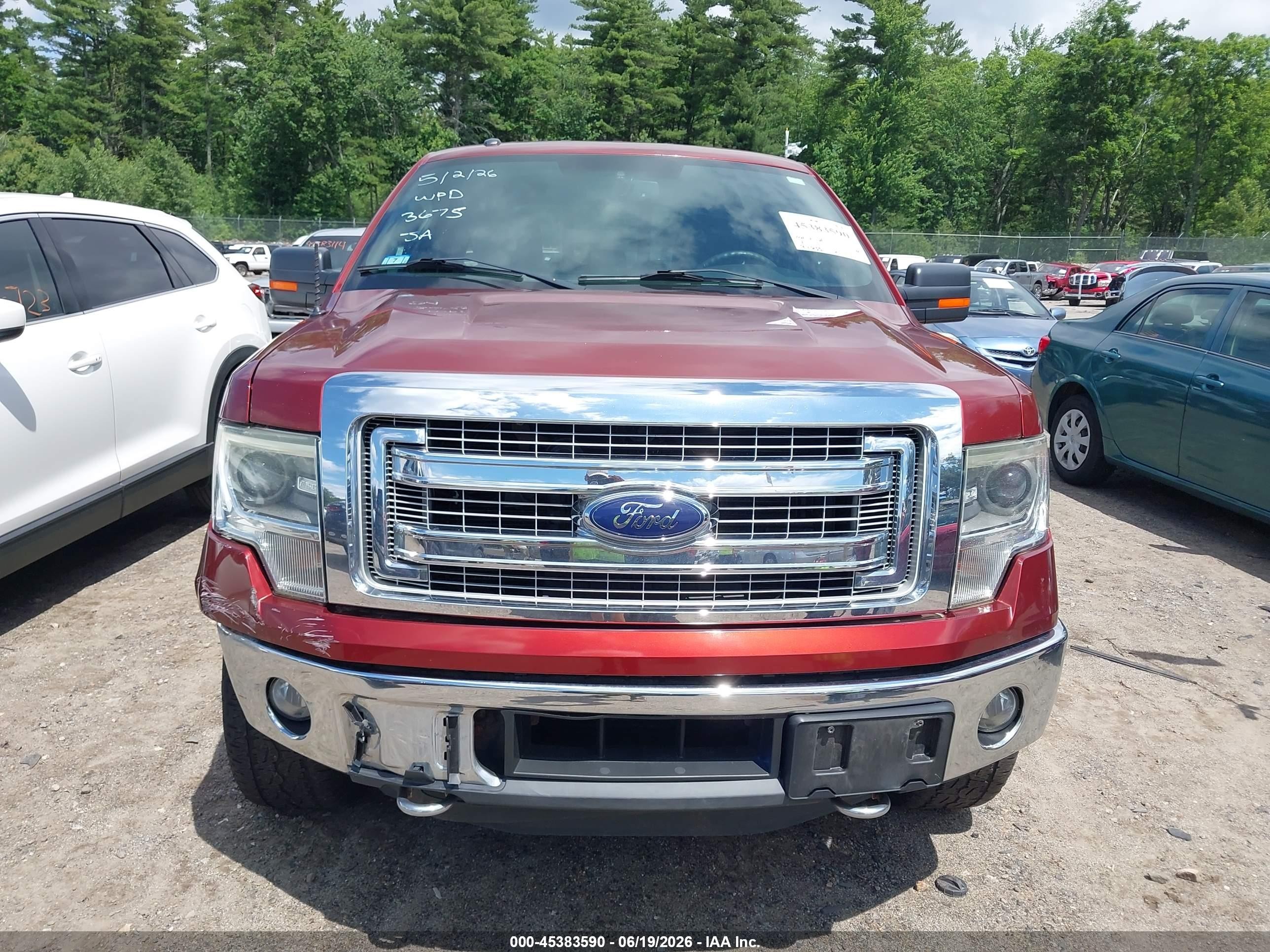 2014 Ford F-150 Xlt Red vin: 1FTFX1ET7EKF13675