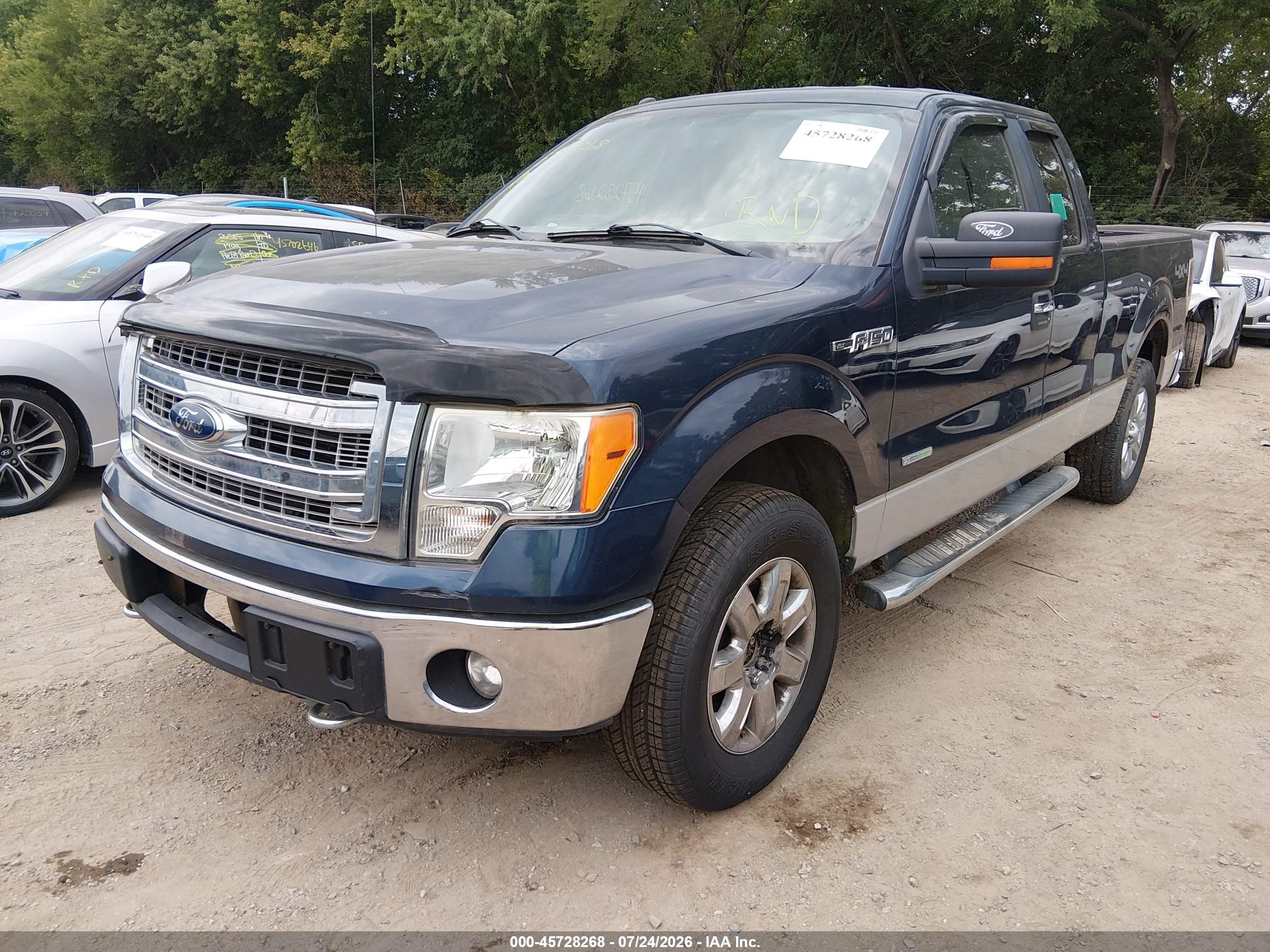 2013 Ford F-150 Xlt Dark Blue vin: 1FTFX1ET8DFA28484