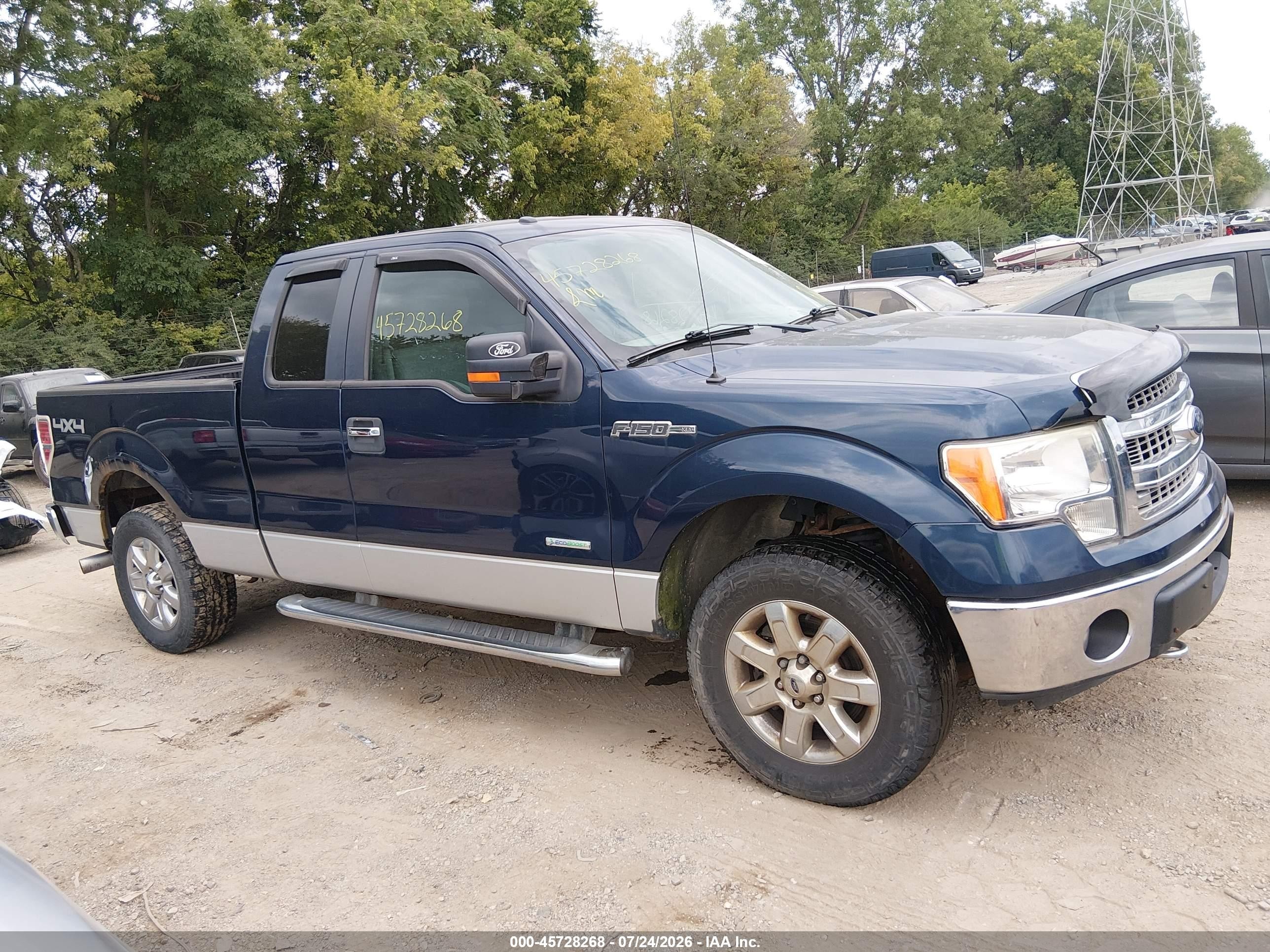 2013 Ford F-150 Xlt Dark Blue vin: 1FTFX1ET8DFA28484