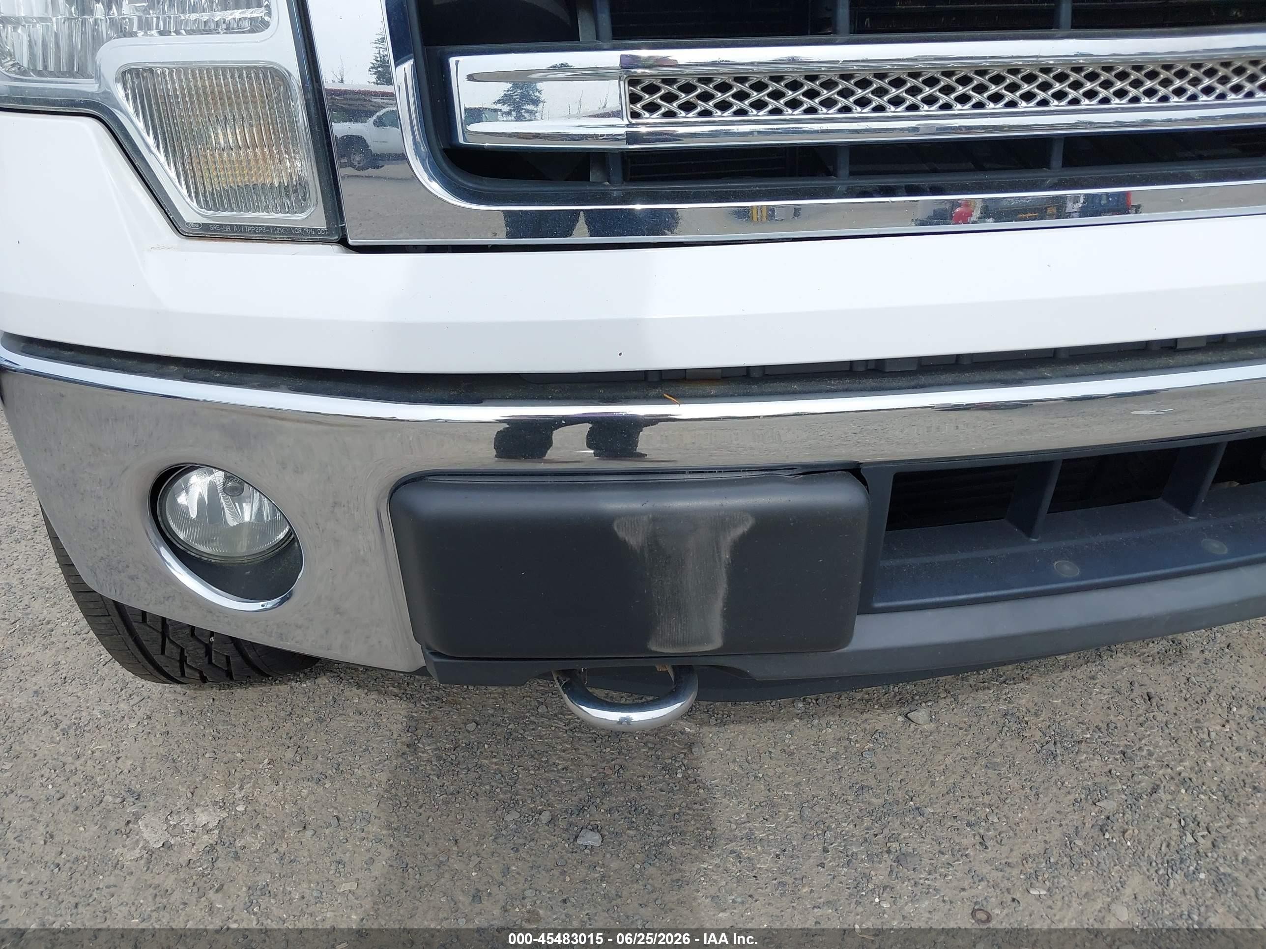 2014 Ford F-150 Lariat White vin: 1FTFX1ET8EFB31938