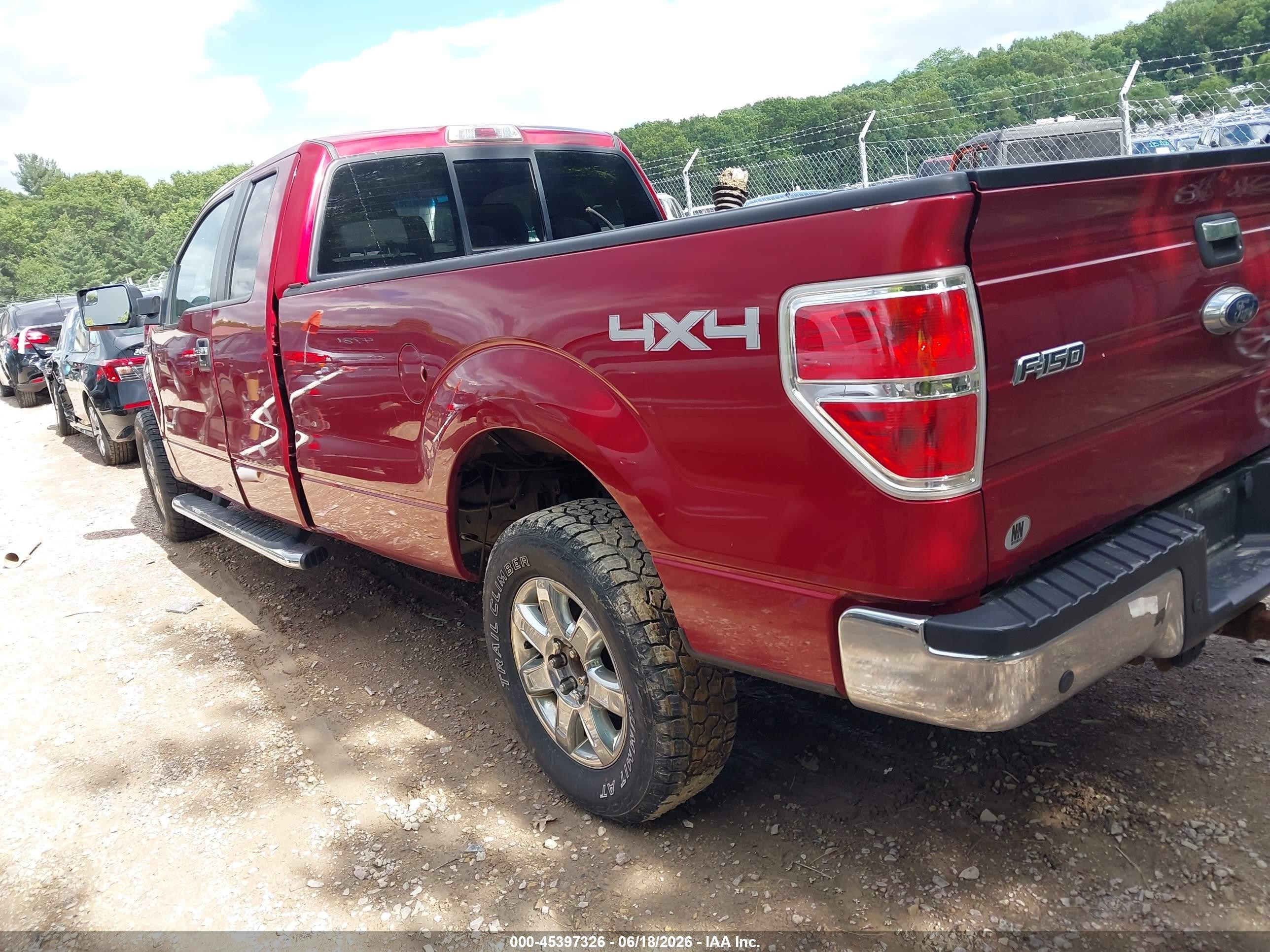 2014 Ford F-150 Fx4/lariat/xl/xlt Maroon vin: 1FTFX1ET8EKD02405