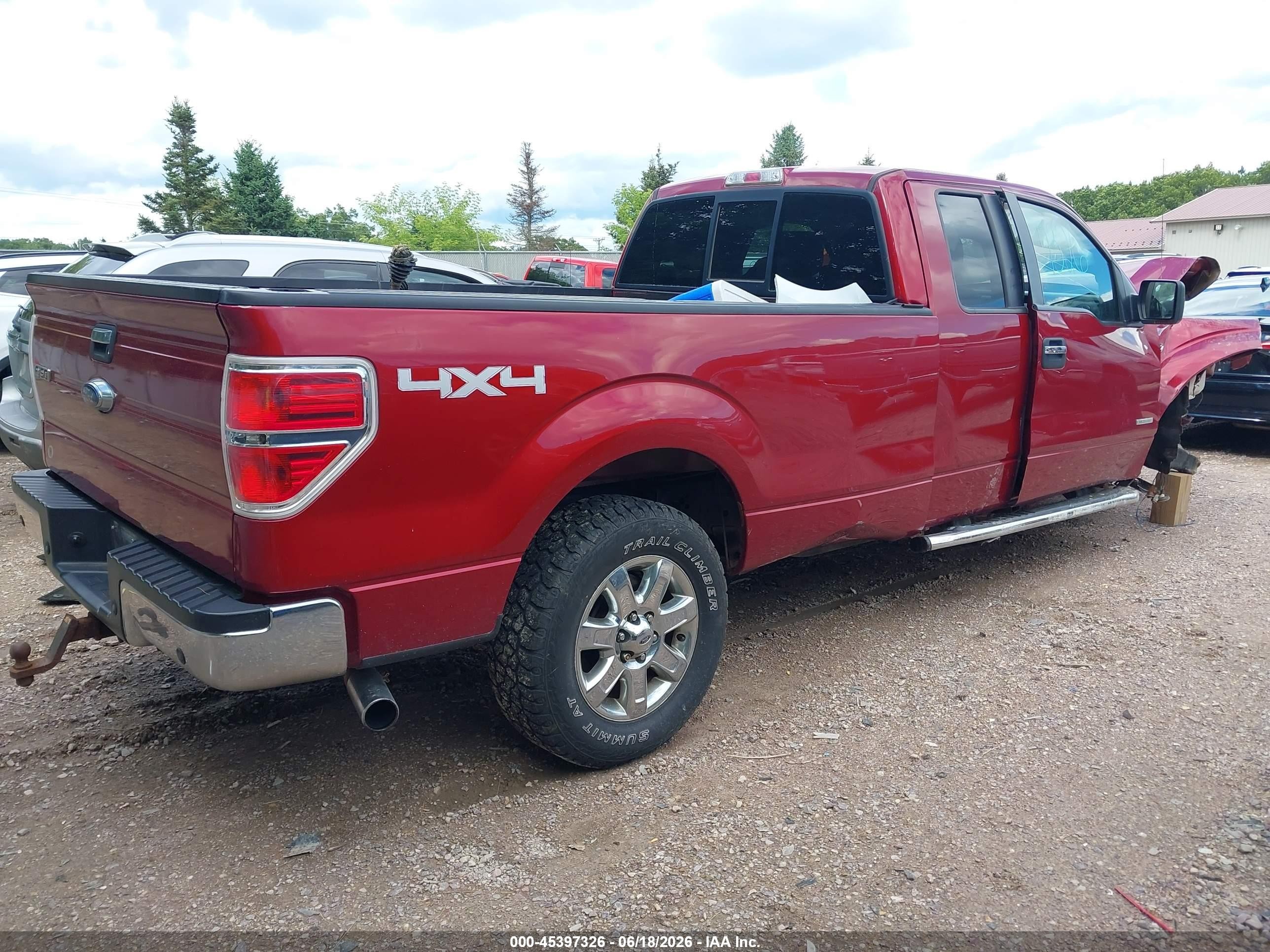 2014 Ford F-150 Fx4/lariat/xl/xlt Maroon vin: 1FTFX1ET8EKD02405