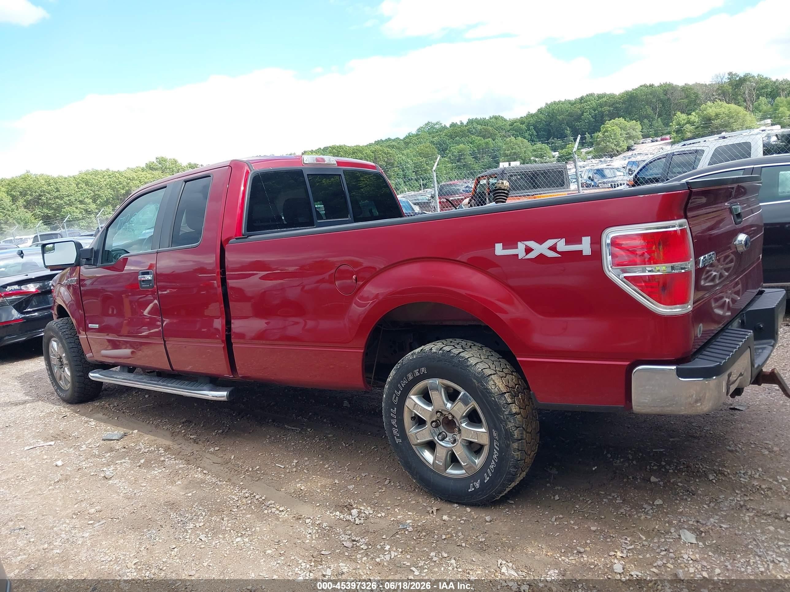 2014 Ford F-150 Fx4/lariat/xl/xlt Maroon vin: 1FTFX1ET8EKD02405