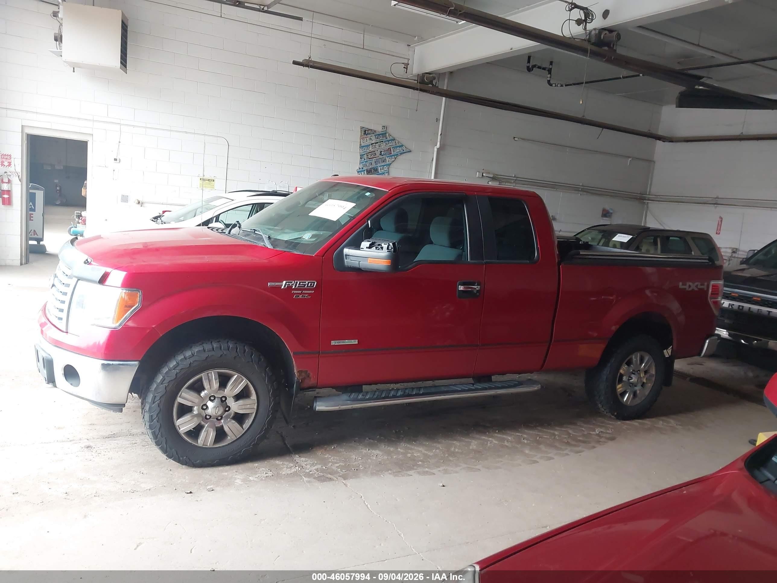 2012 Ford F-150 Xlt Red vin: 1FTFX1ET9CFC35299