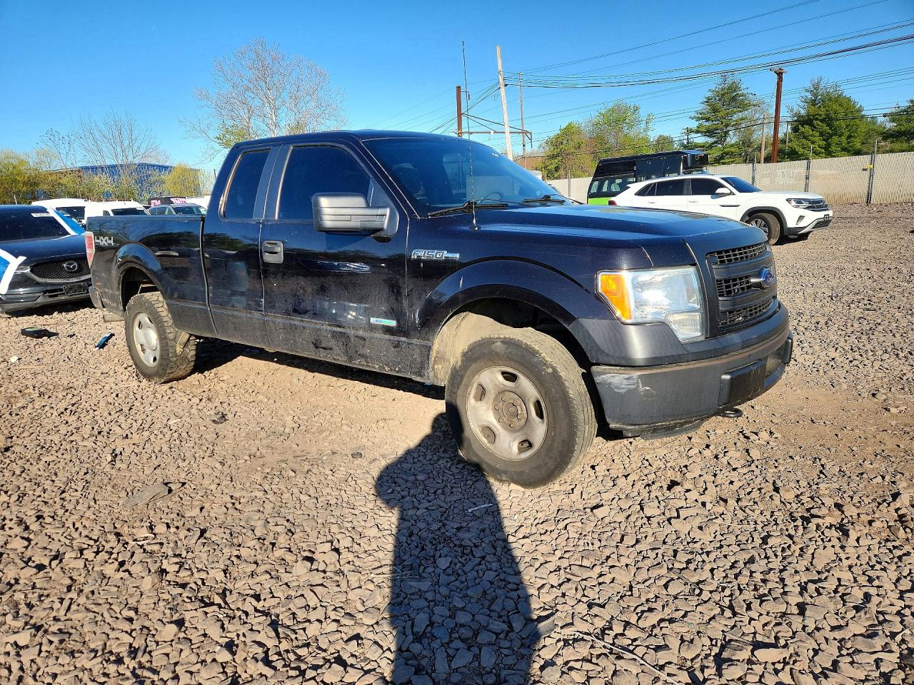 2014 Ford F150 Super Cab Black vin: 1FTFX1ET9EKE65872