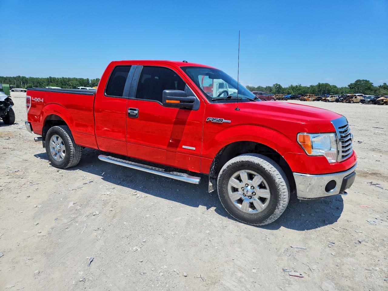 2012 Ford F150 Super Cab Red vin: 1FTFX1ETXCFA37783