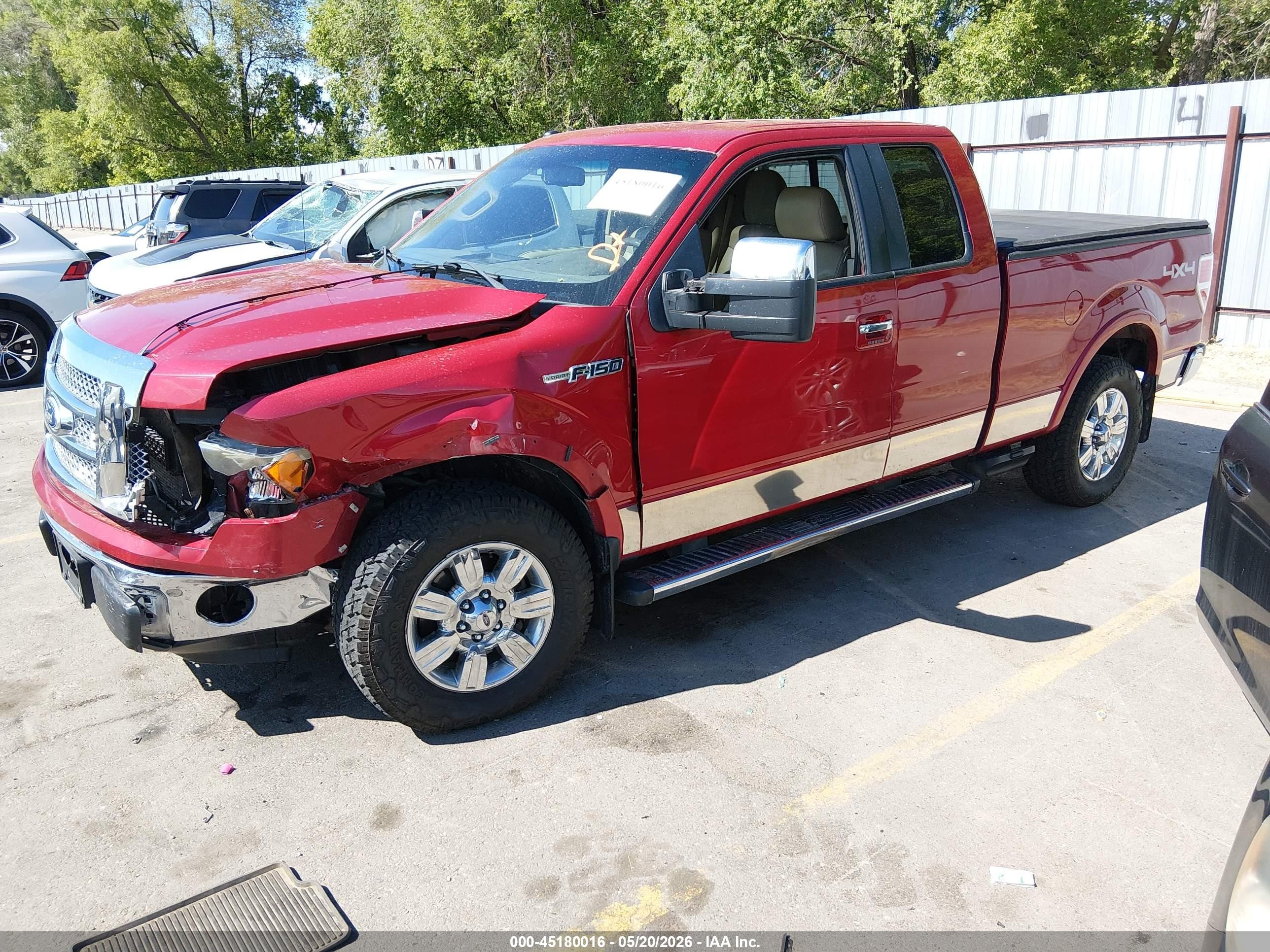2010 Ford F-150 Fx4/lariat/xl/xlt Red vin: 1FTFX1EV0AFB13249