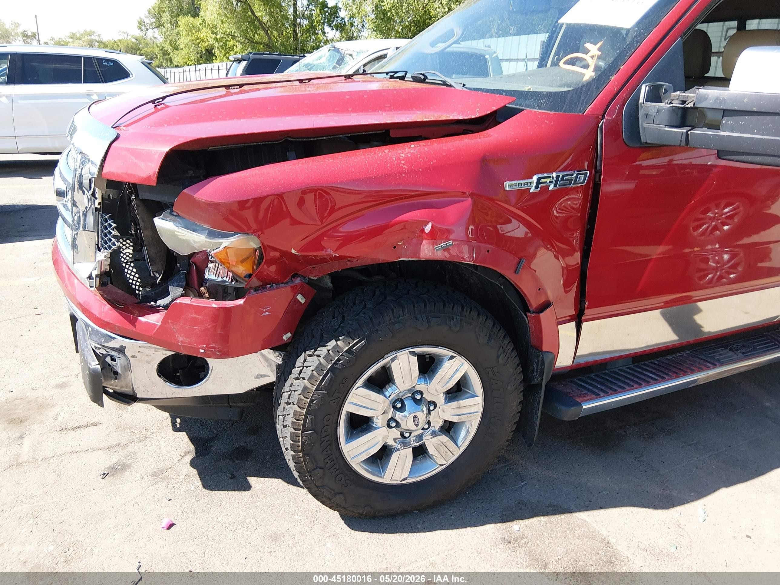 2010 Ford F-150 Fx4/lariat/xl/xlt Red vin: 1FTFX1EV0AFB13249