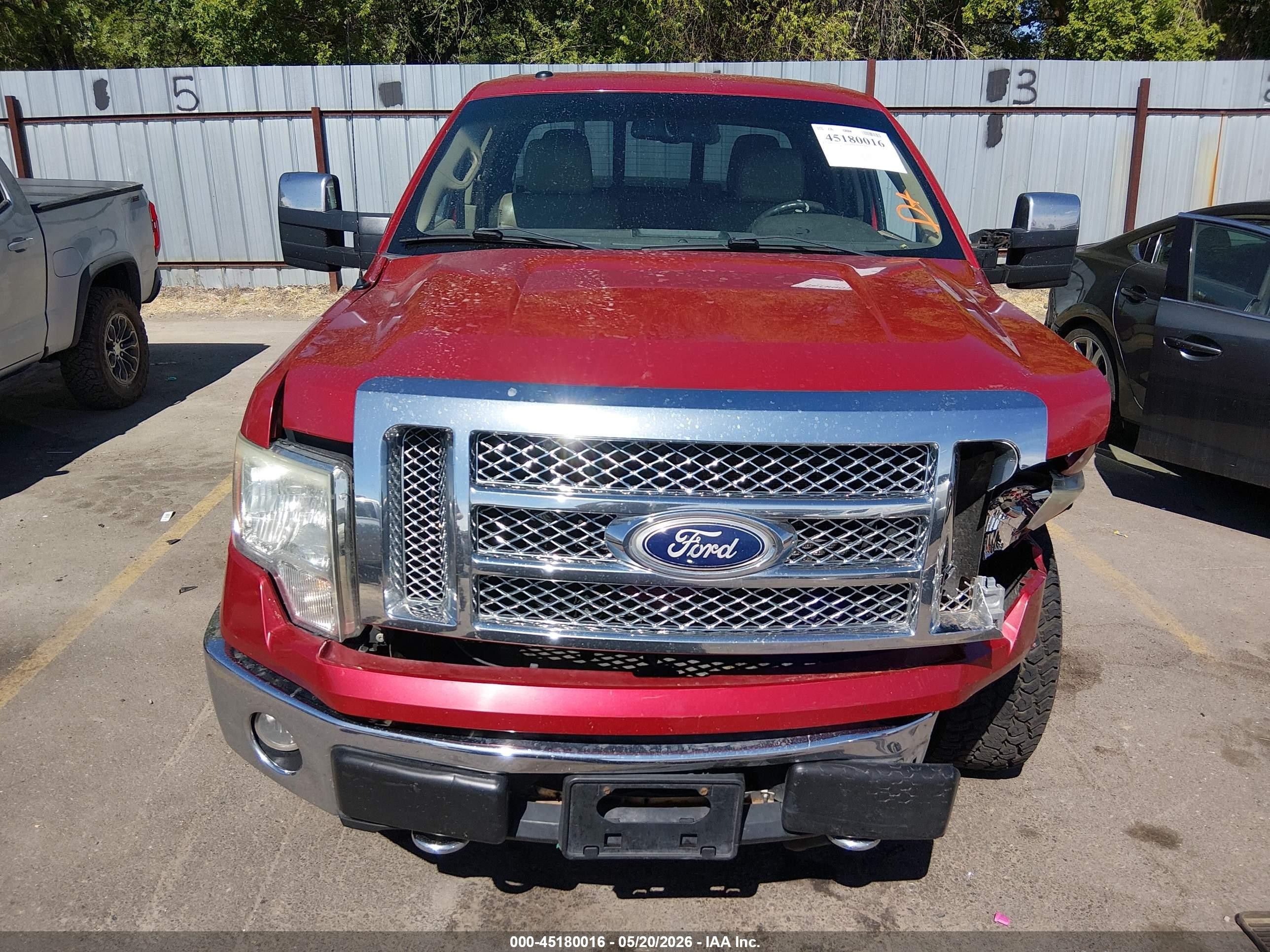 2010 Ford F-150 Fx4/lariat/xl/xlt Red vin: 1FTFX1EV0AFB13249