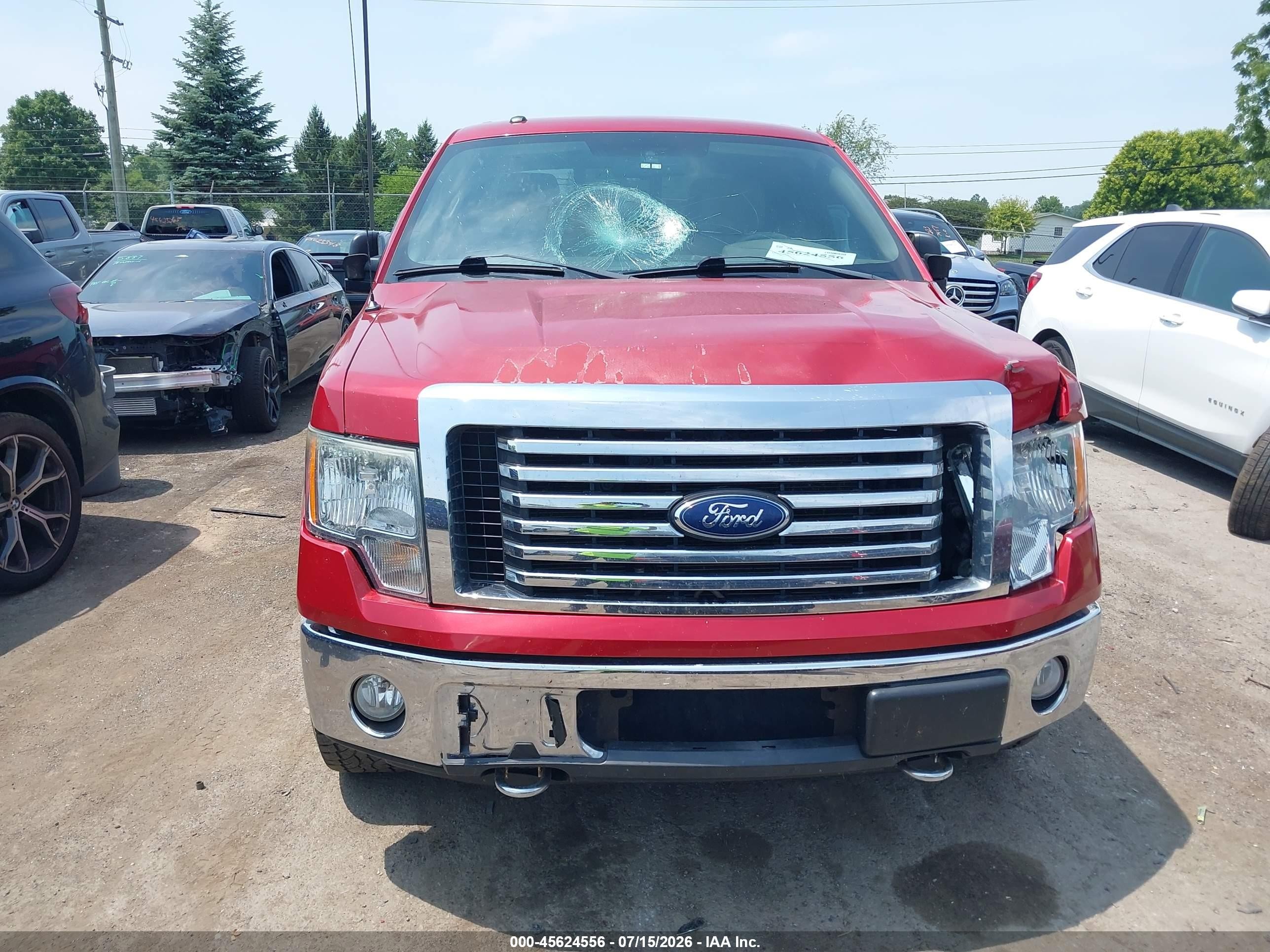 2010 Ford F-150 Fx4/lariat/xl/xlt Red vin: 1FTFX1EV0AFD03262