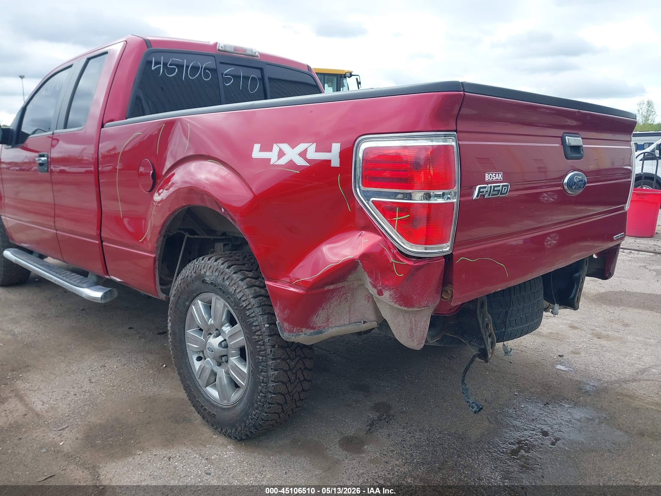 2010 Ford F-150 Fx4/lariat/xl/xlt Red vin: 1FTFX1EV2AFD74835
