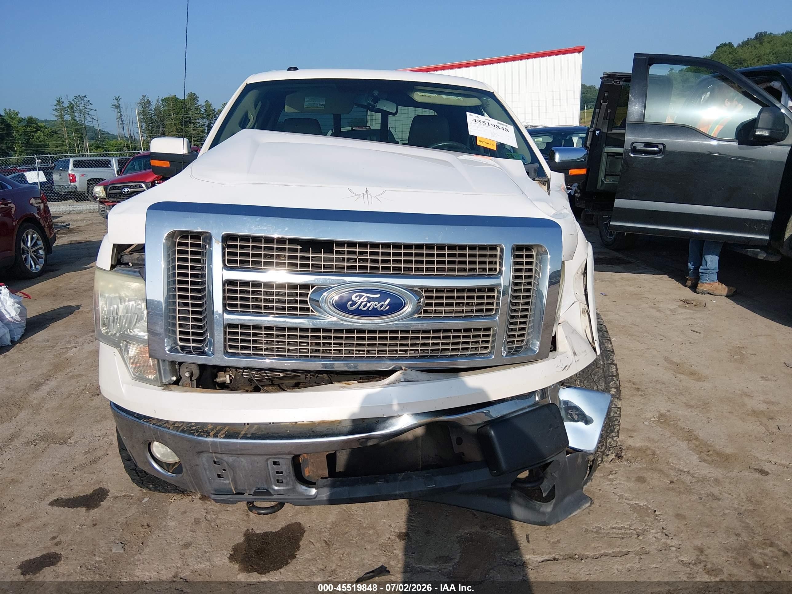 2010 Ford F-150 Fx4/lariat/xl/xlt White vin: 1FTFX1EV5AFB74046