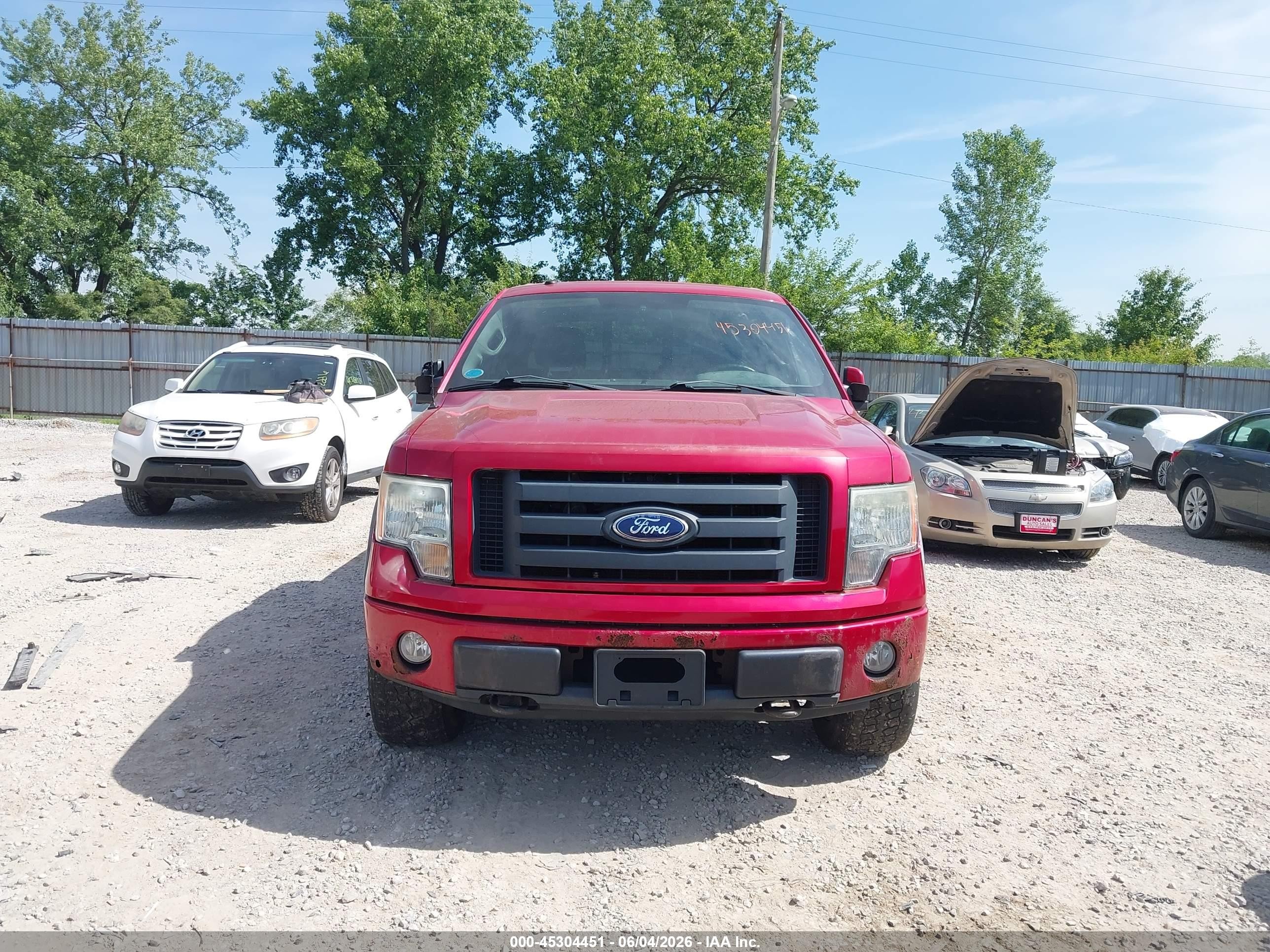 2010 Ford F-150 Fx4 Burgundy vin: 1FTFX1EV6AFA26939