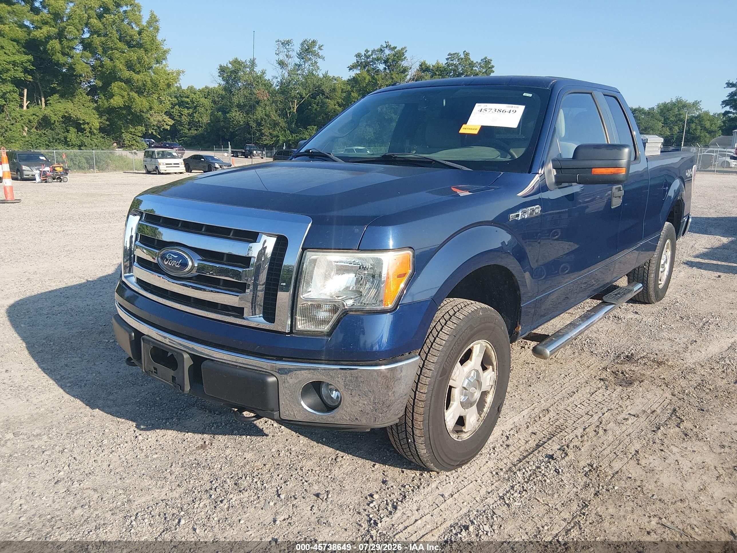 2010 Ford F150 Super Cab Blue vin: 1FTFX1EV8AFC77140