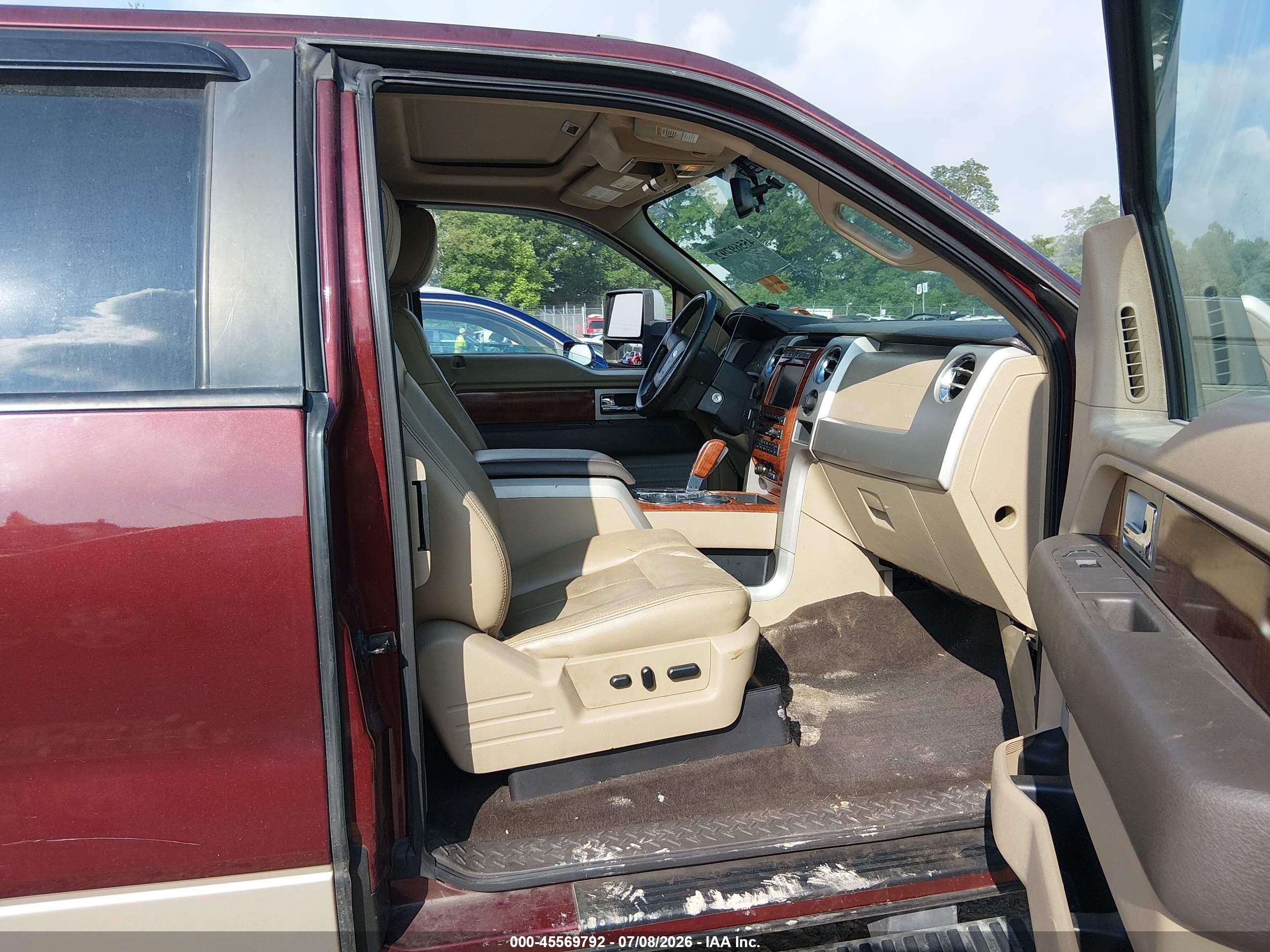 2010 Ford F-150 Lariat Burgundy vin: 1FTFX1EV8AKA67063