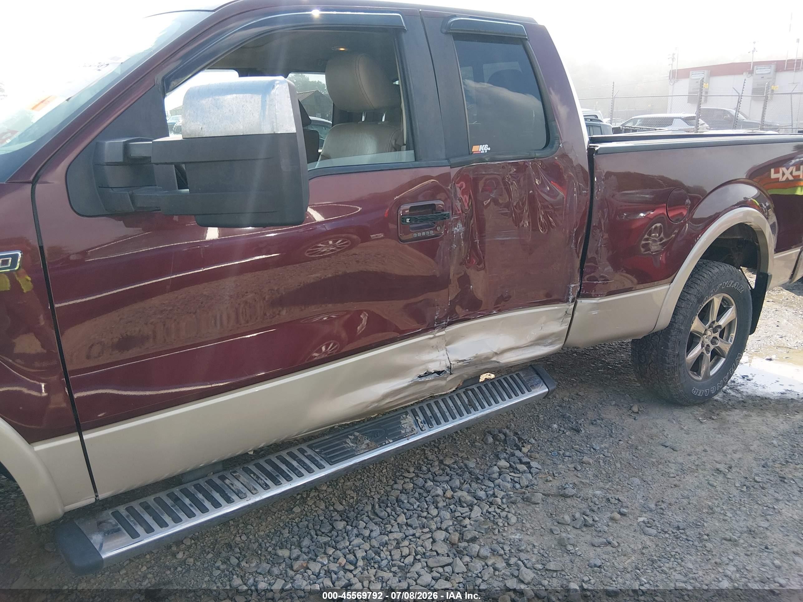 2010 Ford F-150 Lariat Burgundy vin: 1FTFX1EV8AKA67063