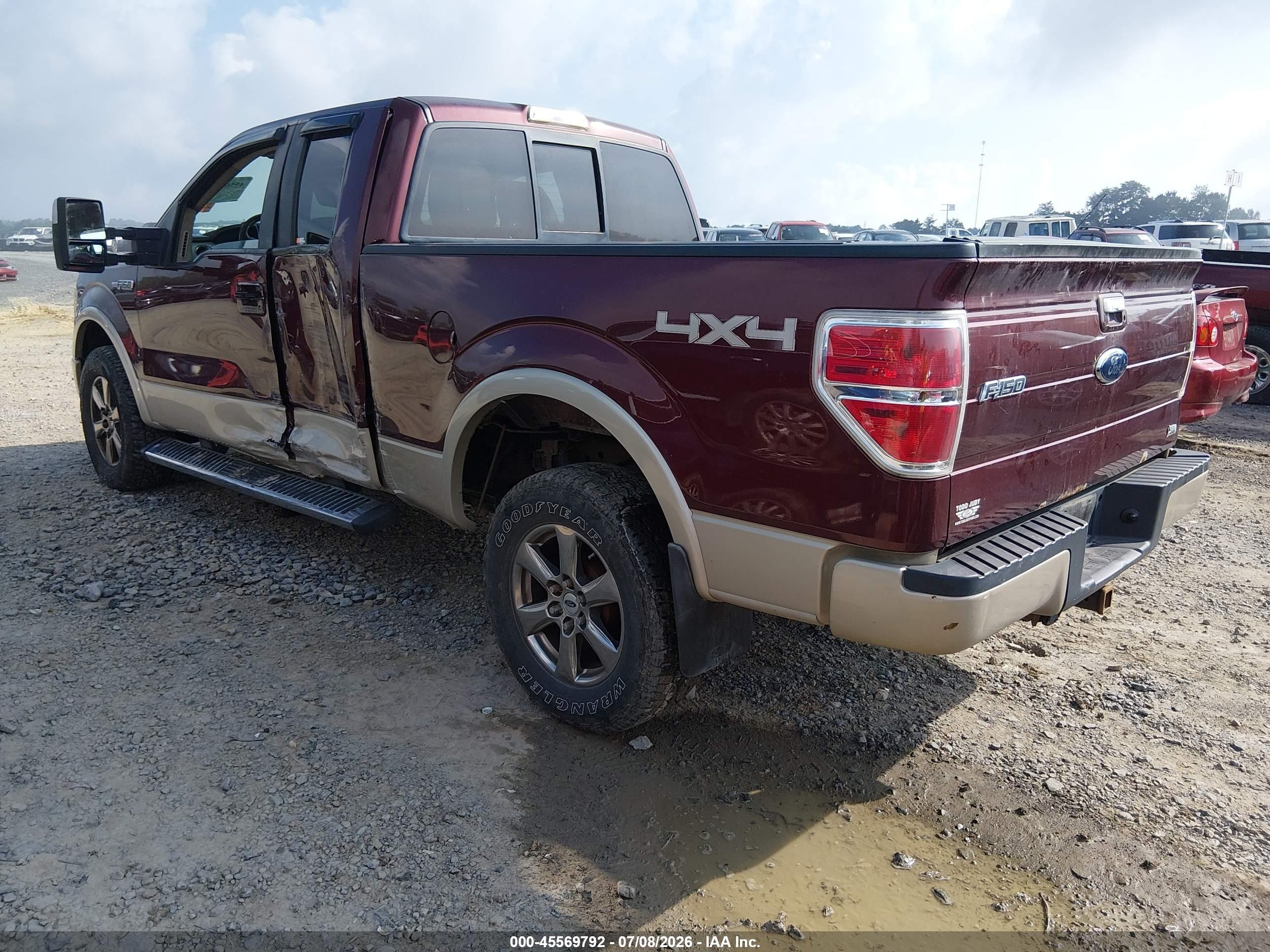 2010 Ford F-150 Lariat Burgundy vin: 1FTFX1EV8AKA67063