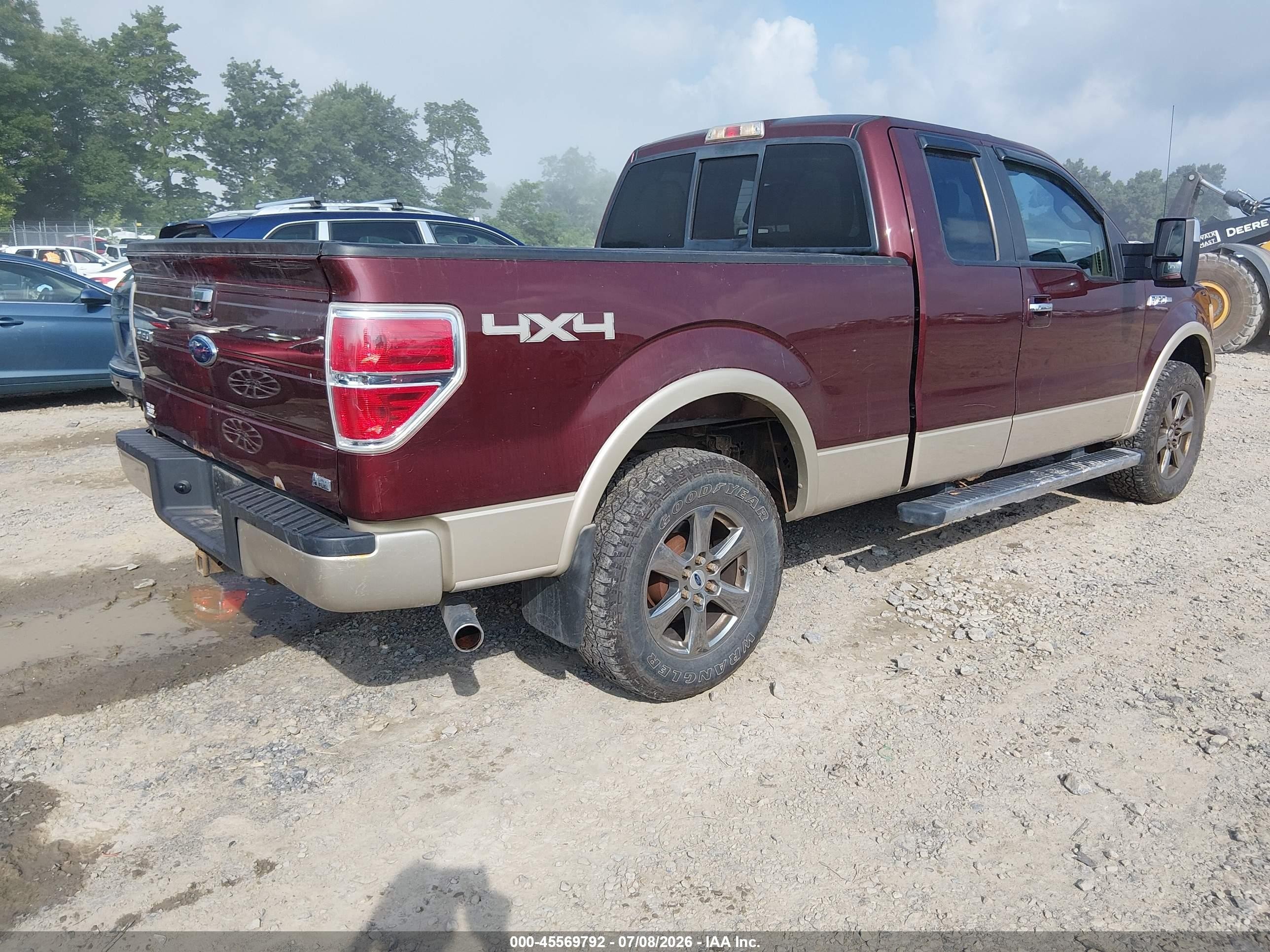 2010 Ford F-150 Lariat Burgundy vin: 1FTFX1EV8AKA67063