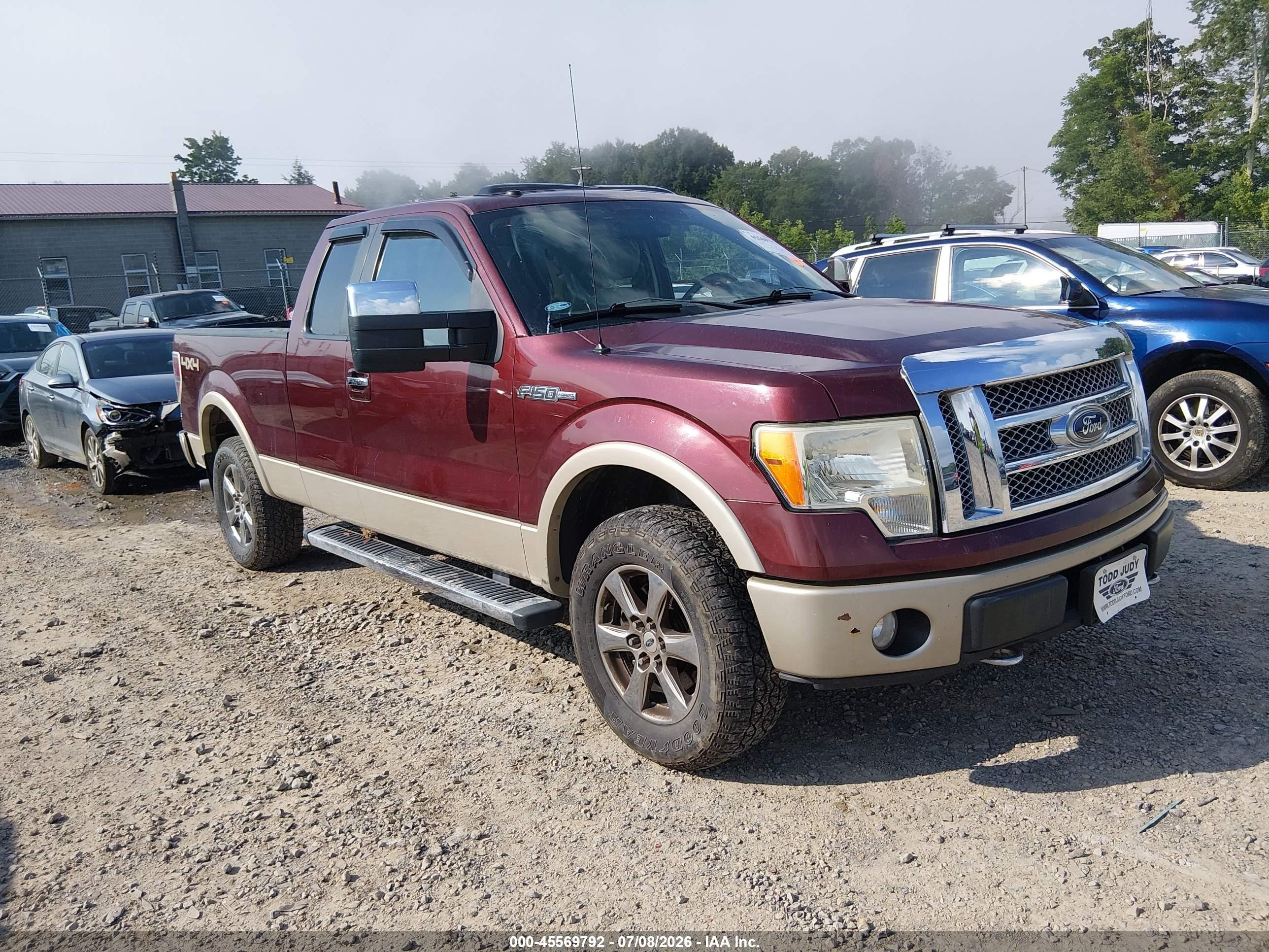 2010 Ford F-150 Lariat Burgundy vin: 1FTFX1EV8AKA67063