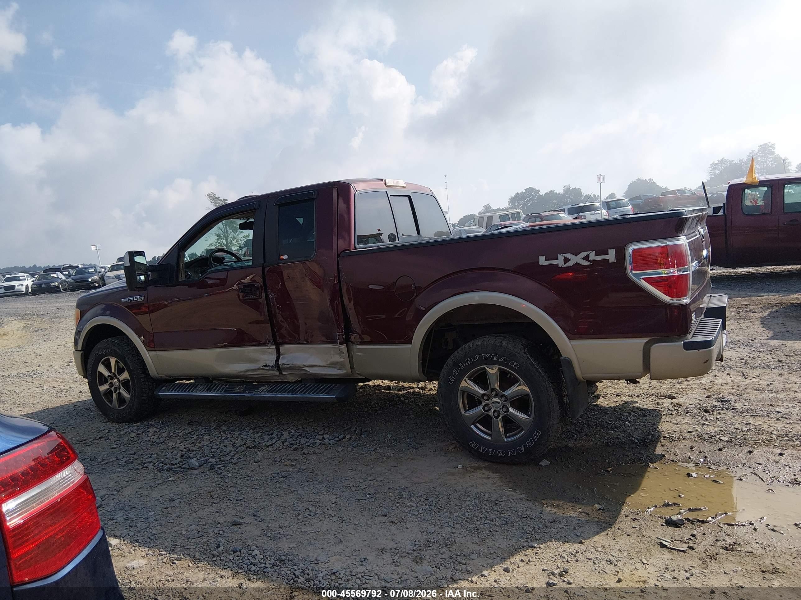 2010 Ford F-150 Lariat Burgundy vin: 1FTFX1EV8AKA67063